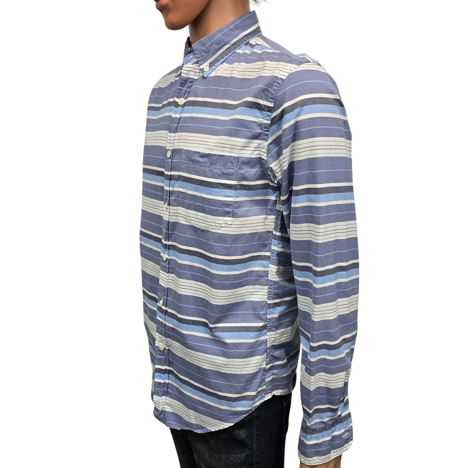 J.Crew J. Crew Shirt M Slim Fit Multicolor Horizontal Striped L/S Size US M / EU 48-50 / 2 - 6 Thumbnail