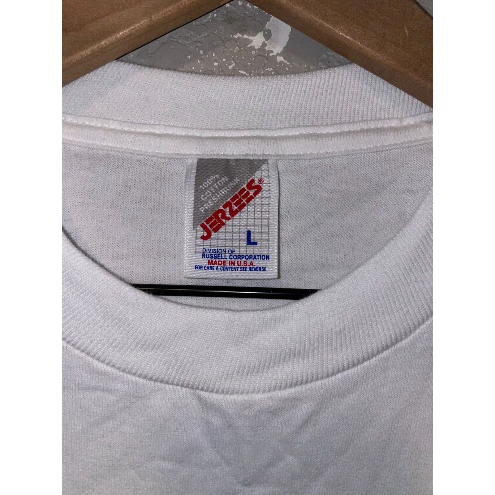 Jerzees Vintage Test Print Shirt Santa Fe Yellowstone White L Tee Size US L / EU 52-54 / 3 - 7 Thumbnail