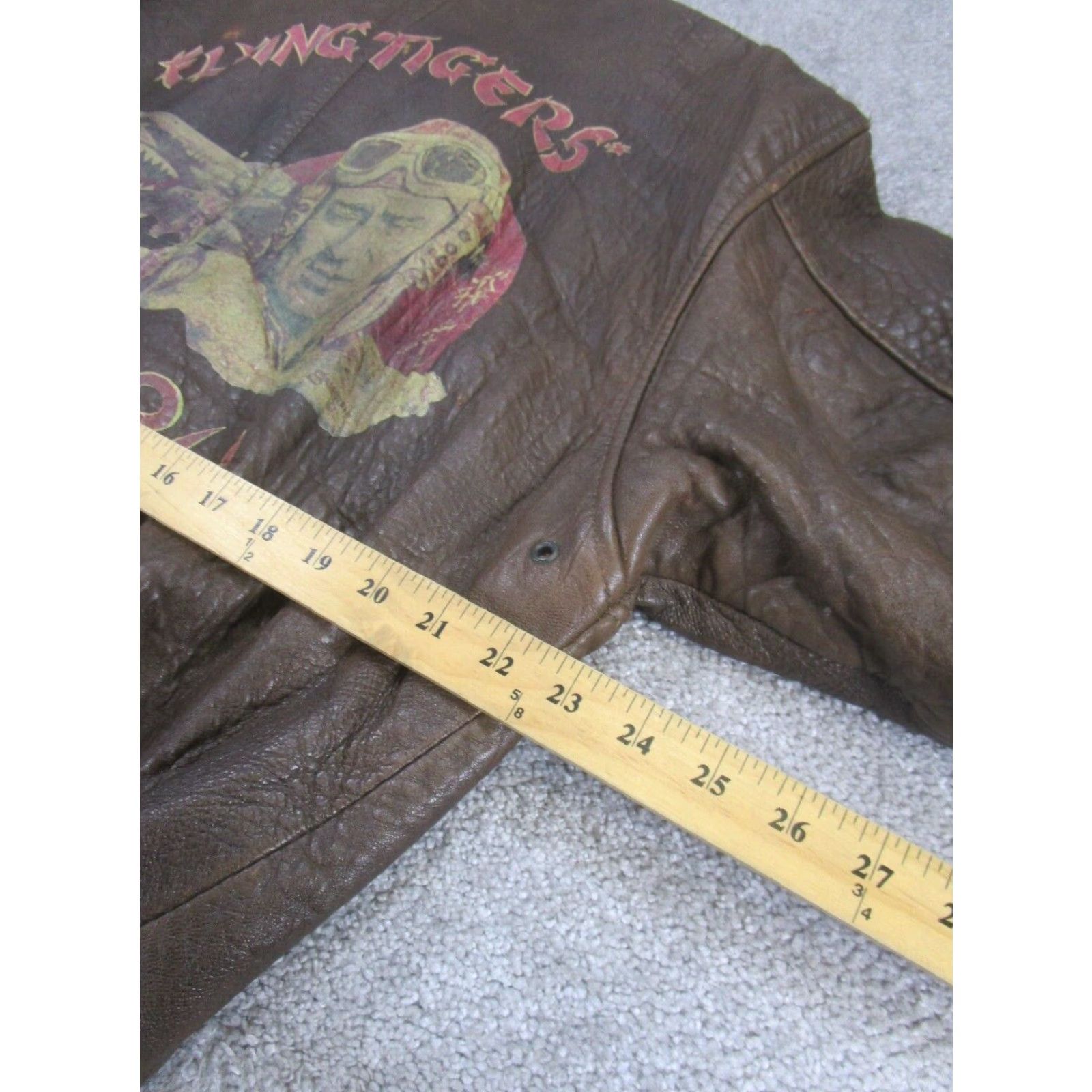 Avirex Avirex Jacket Mens L Brown Leather Bomber Short Zip Casual 2 Air Force Flying Tigers China Size US L / EU 52-54 / 3 - 7 Thumbnail