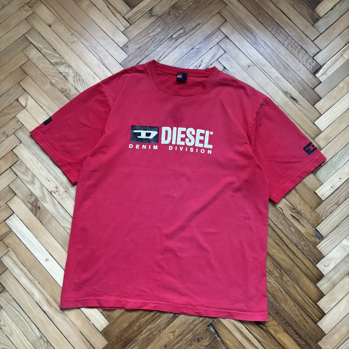 Vintage 90’s Japan Diesel Big Logo Faded Y2K Red T-Shirt