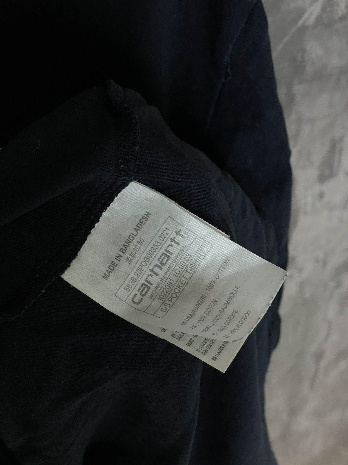 Carhartt × Vintage Crazy Vintage Carhartt Pocket T Shirt Faded Black Grunge Size US M / EU 48-50 / 2 - 9 Thumbnail