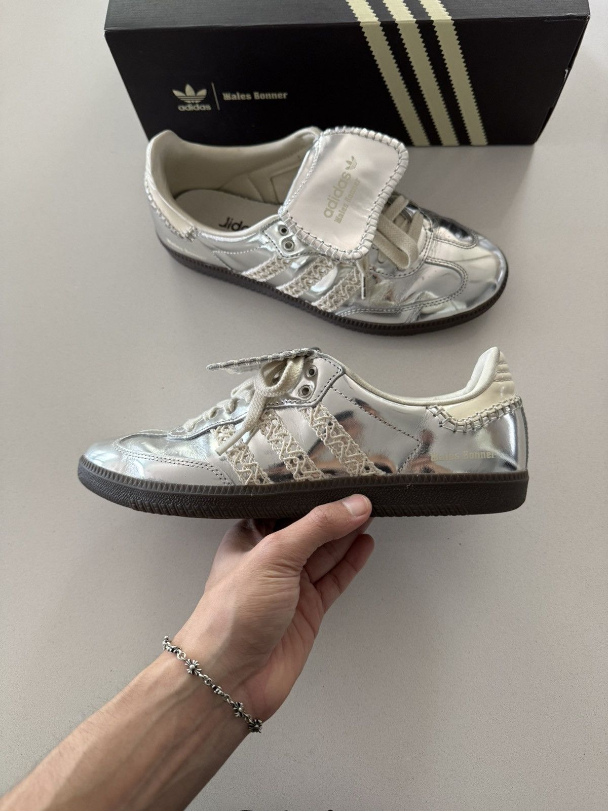 Adidas × Wales Bonner Wales Bonner ‘Silver Metallic’ Adidas Samba Size US 8 / EU 41 - 8 Thumbnail