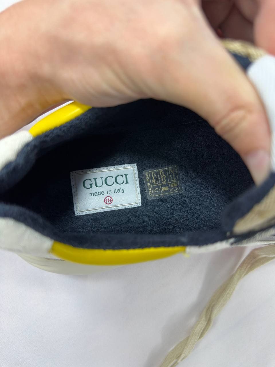 Gucci Gucci GG Rhyton 'Beige White Yellow' Size US 12 / EU 45 - 14 Thumbnail