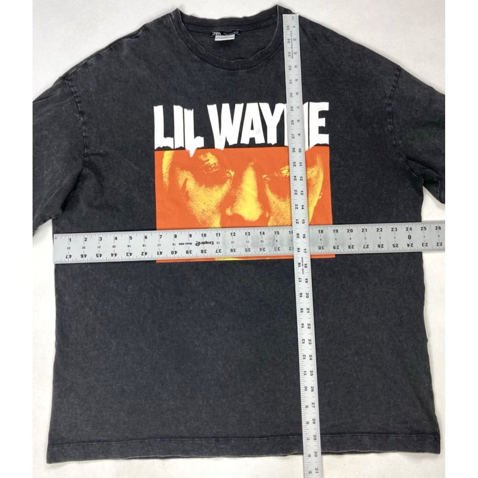 Zara VINTAGE Zara Lil Wayne Graphic T-shirt Men XL Oversized Black Wash Short Sleeve Music Size US XL / EU 56 / 4 - 5 Thumbnail