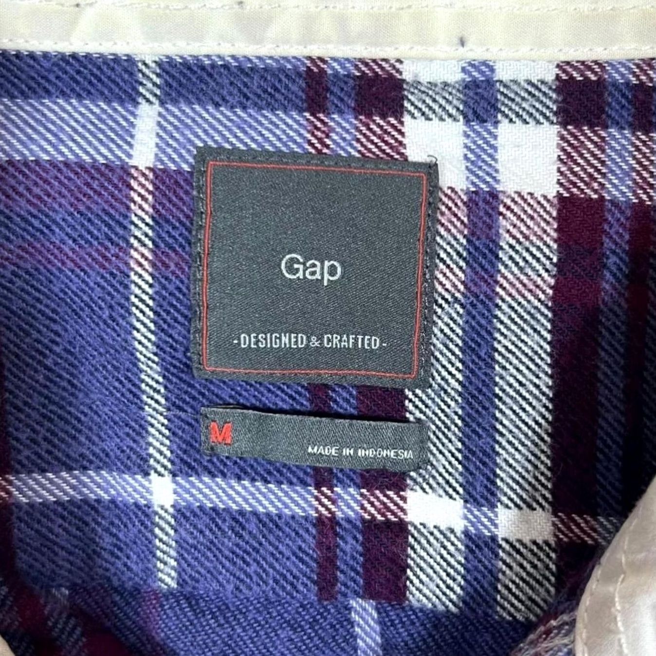 Gap GAP Classic Multi Plaid Check Long Sleeve Cotton Flannel Shirt Medium Size US M / EU 48-50 / 2 - 2 Thumbnail
