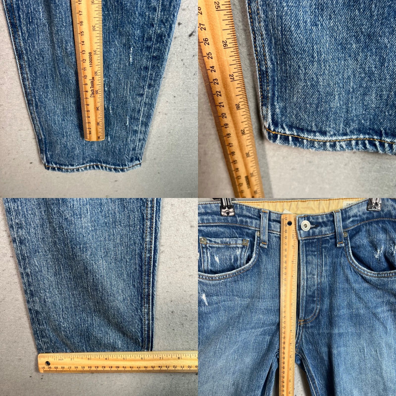 Rag & Bone VINTAGE Rag & Bone Womens Size 24 Rosa Mid-Rise Boyfriend Jeans Distressed Denim Blue Size 42" / US 20 - 8 Thumbnail