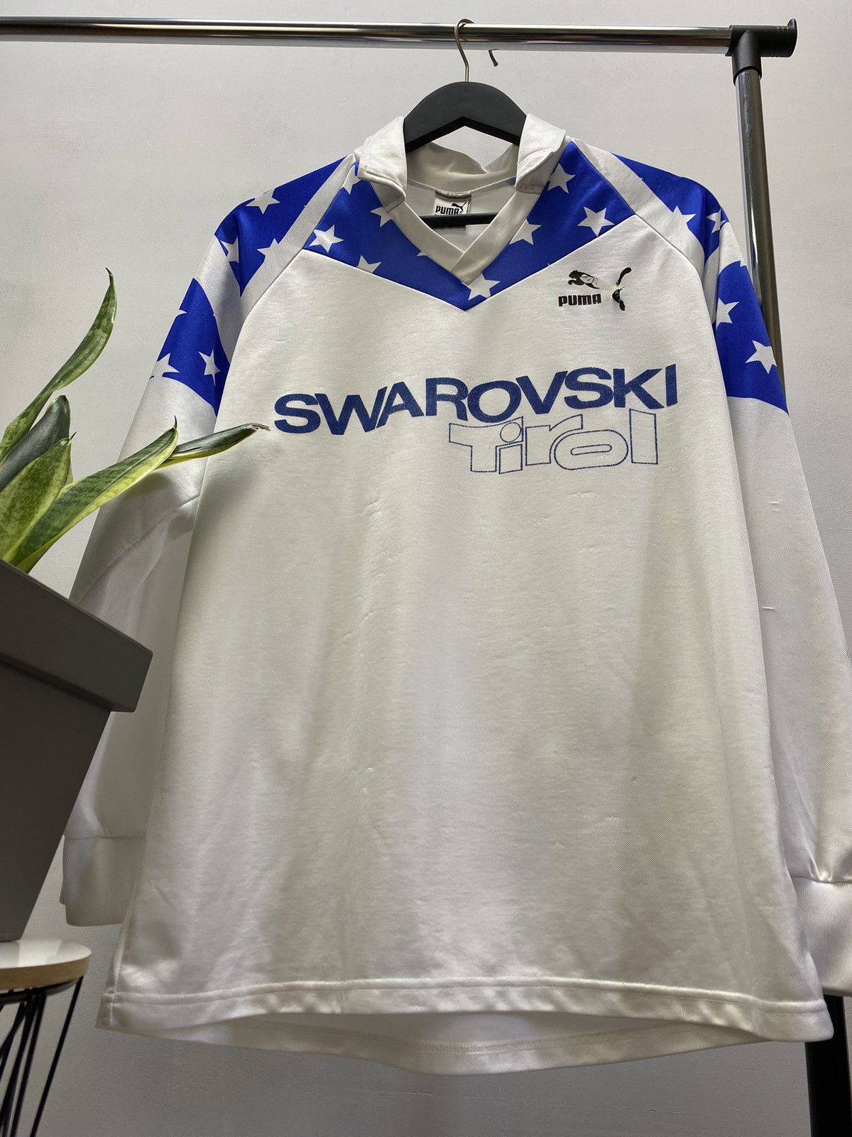 Puma × Vintage Vintage Wsg Swarovski Tirol Puma Long Sleeve Soccer Jersey Size US M / EU 48-50 / 2 - 2 Thumbnail