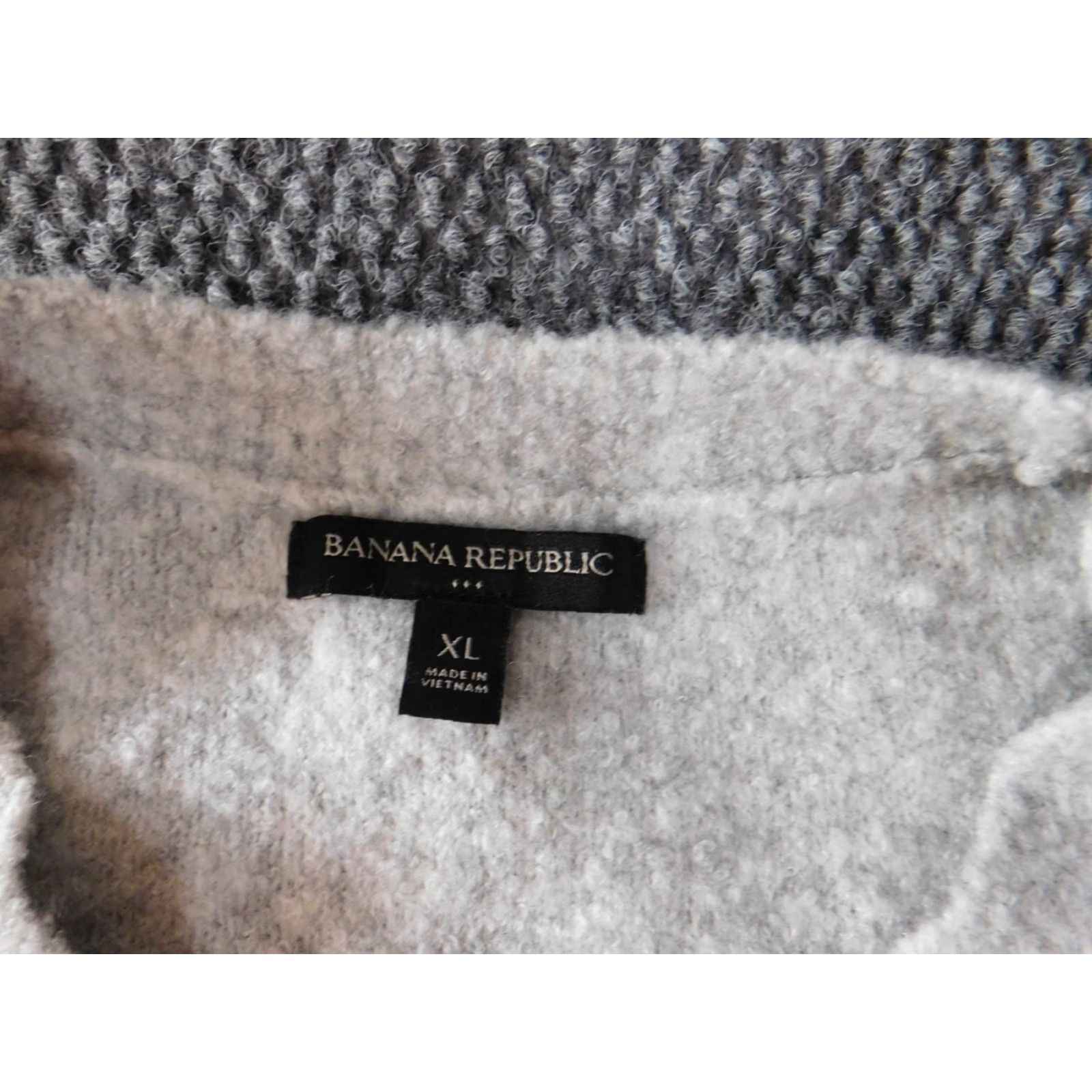 Banana Republic Banana Republic Mens Sweater XL Gray Pullover Crew Neck Stretch Classic Knit Wool Acrylic Nylon Spandex Size US XL / EU 56 / 4 - 7 Thumbnail