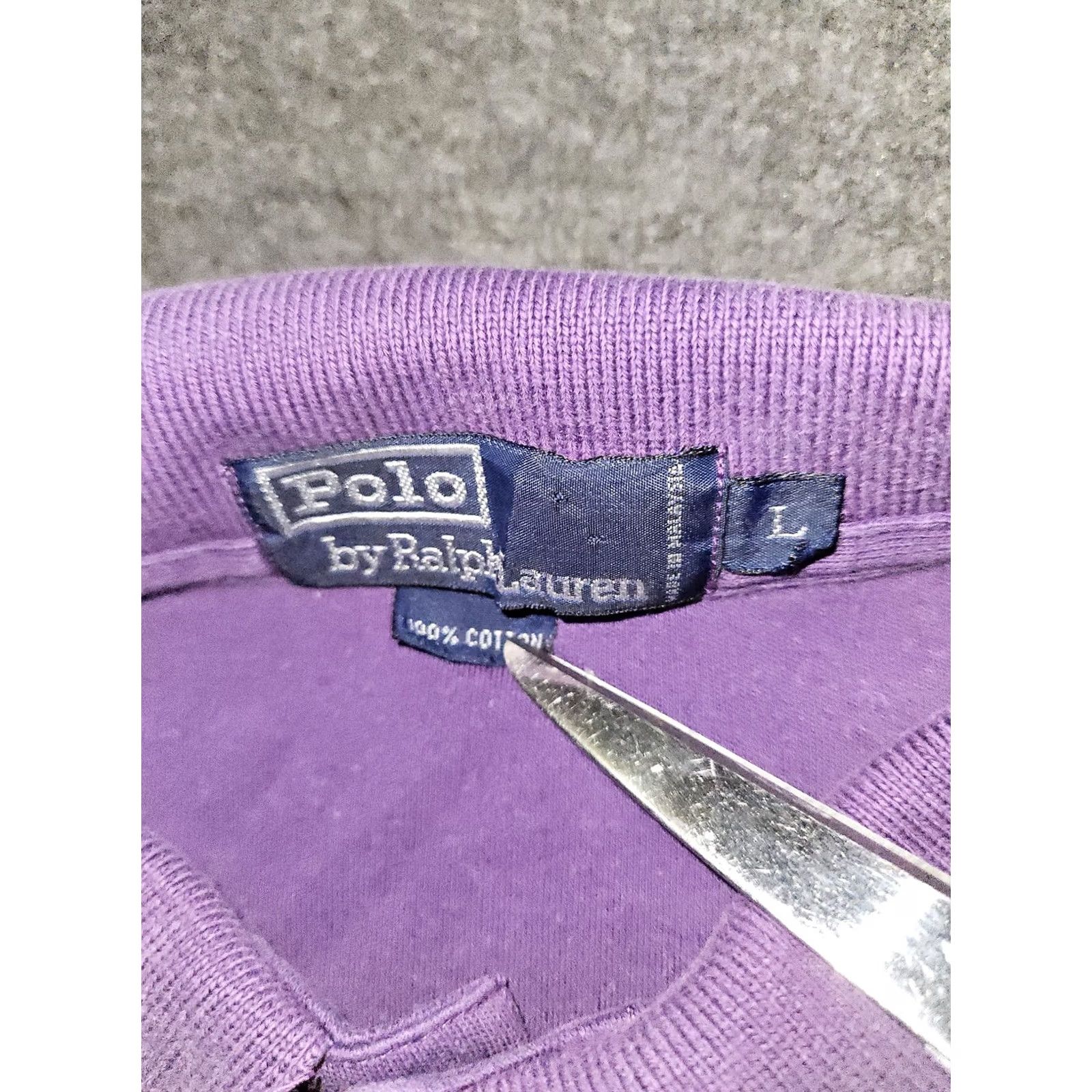 Polo Ralph Lauren VINTAGE Polo Ralph Lauren Polo Shirt Mens Large Purple Classic Fit Short Sleeve Cotton Size US L / EU 52-54 / 3 - 6 Thumbnail