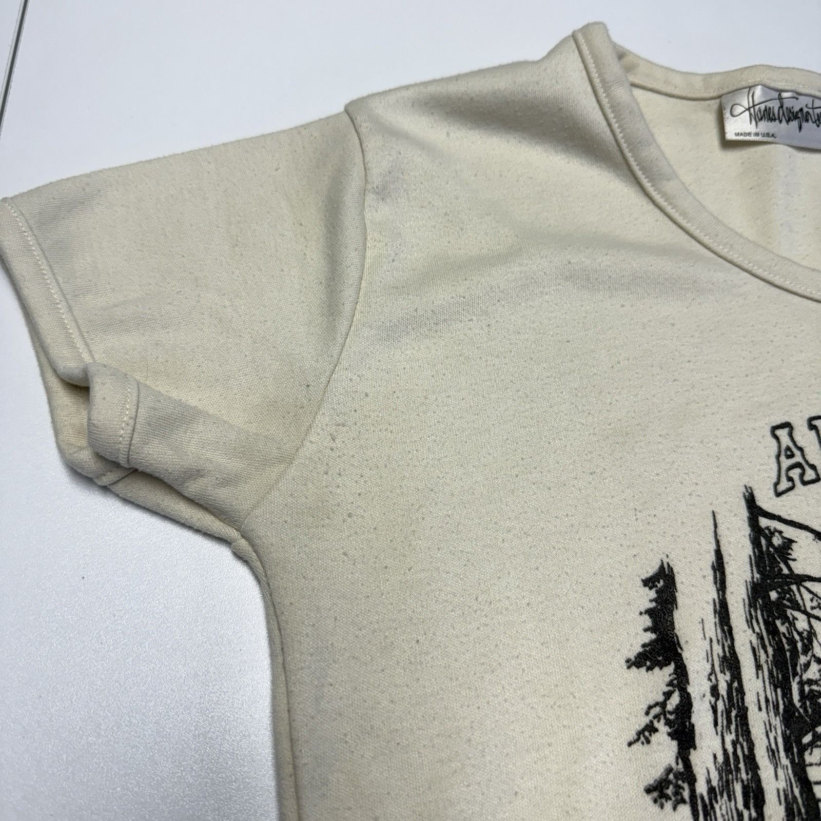 Hanes Vintage Hanes Designer Tees Womens Large 16x21 Cabin Mountai Size L / US 10 / IT 46 - 4 Thumbnail
