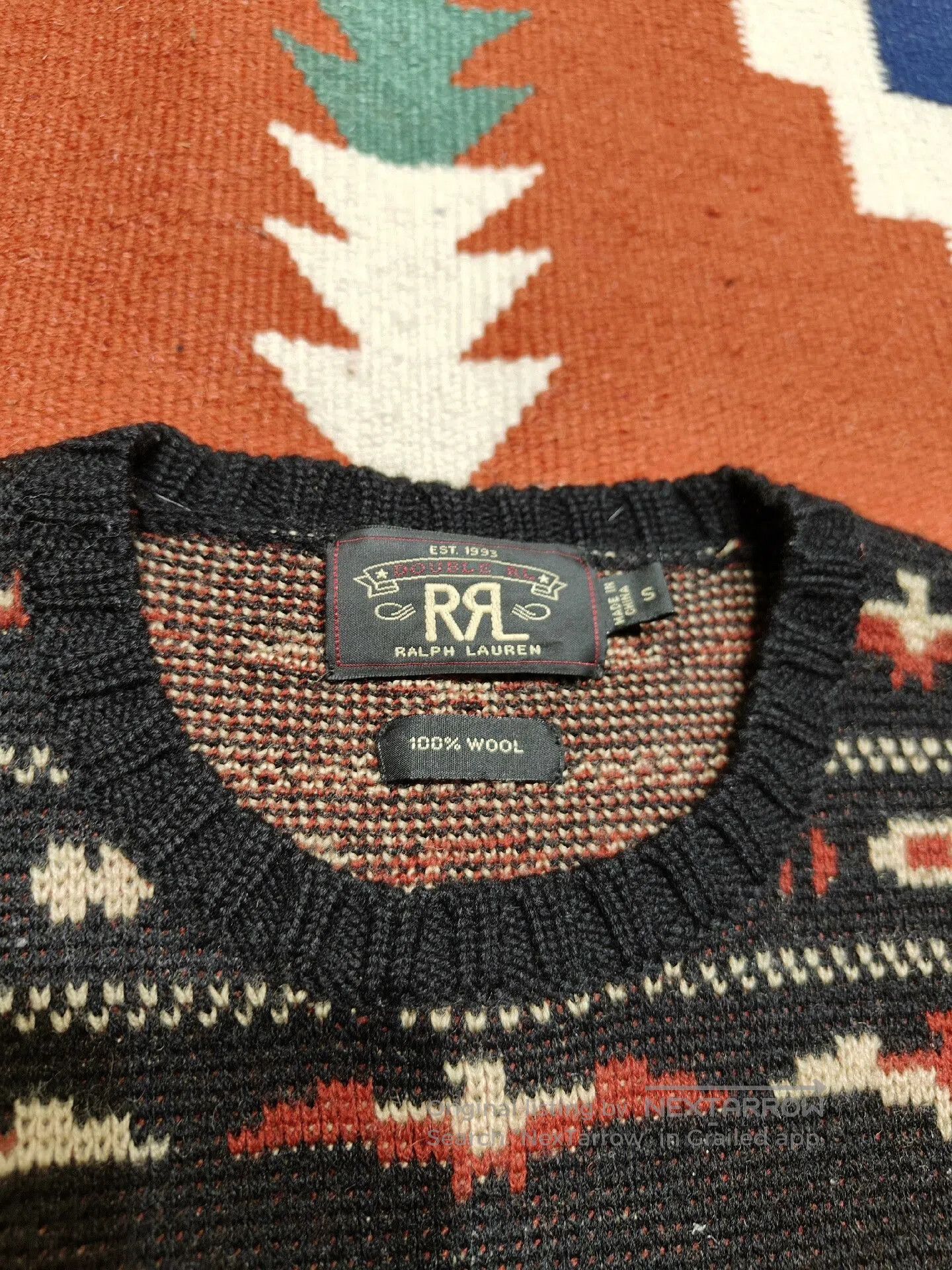 RRL Ralph Lauren RRL Navajo Thunderbird Wool Sweater. Size US S / EU 44-46 / 1 - 3 Thumbnail