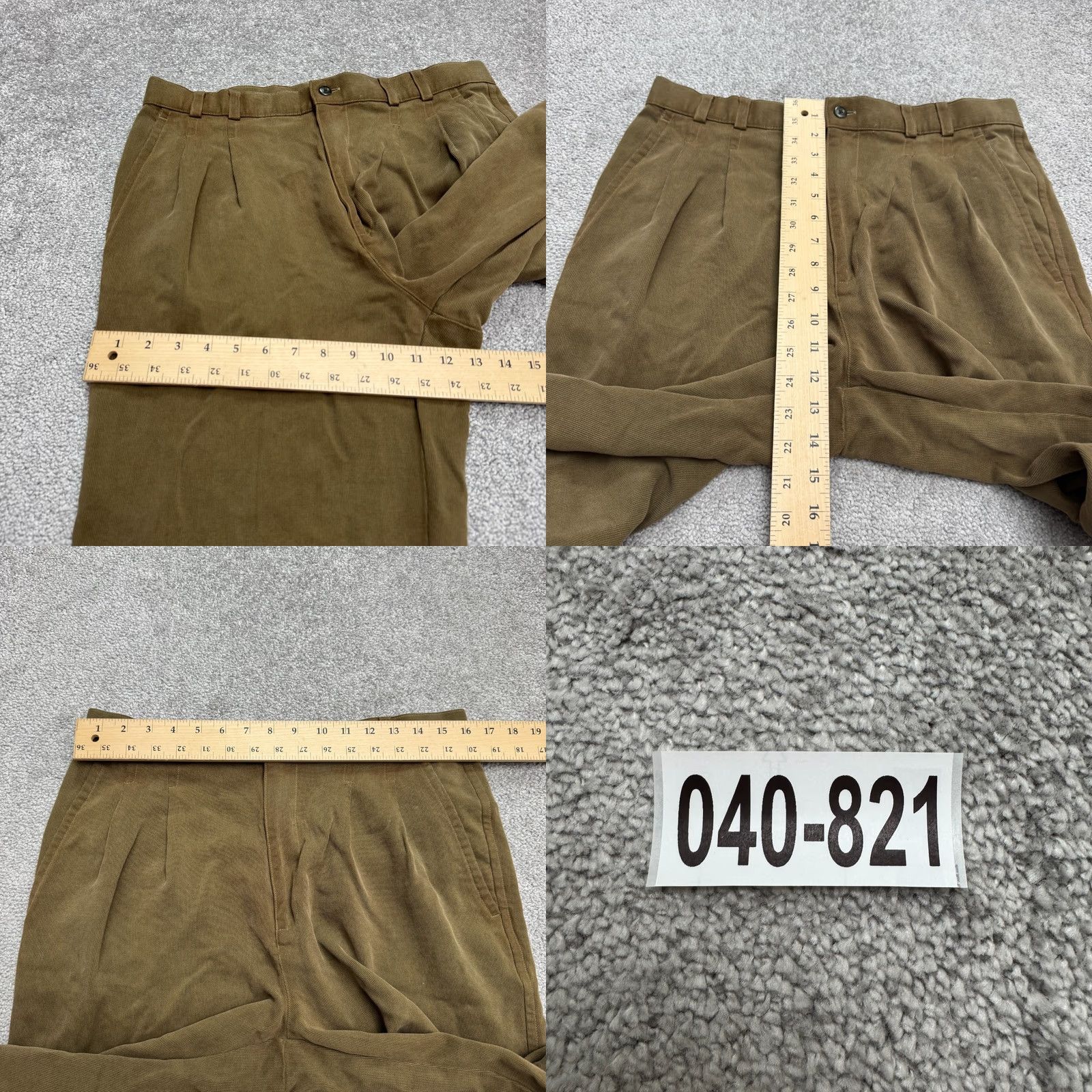Tori Richard Tori Richard Dress Pants Mens 32 Brown Pleated Front Straight Leg Cuffed Boxy? Size US 32 / EU 48 - 9 Thumbnail