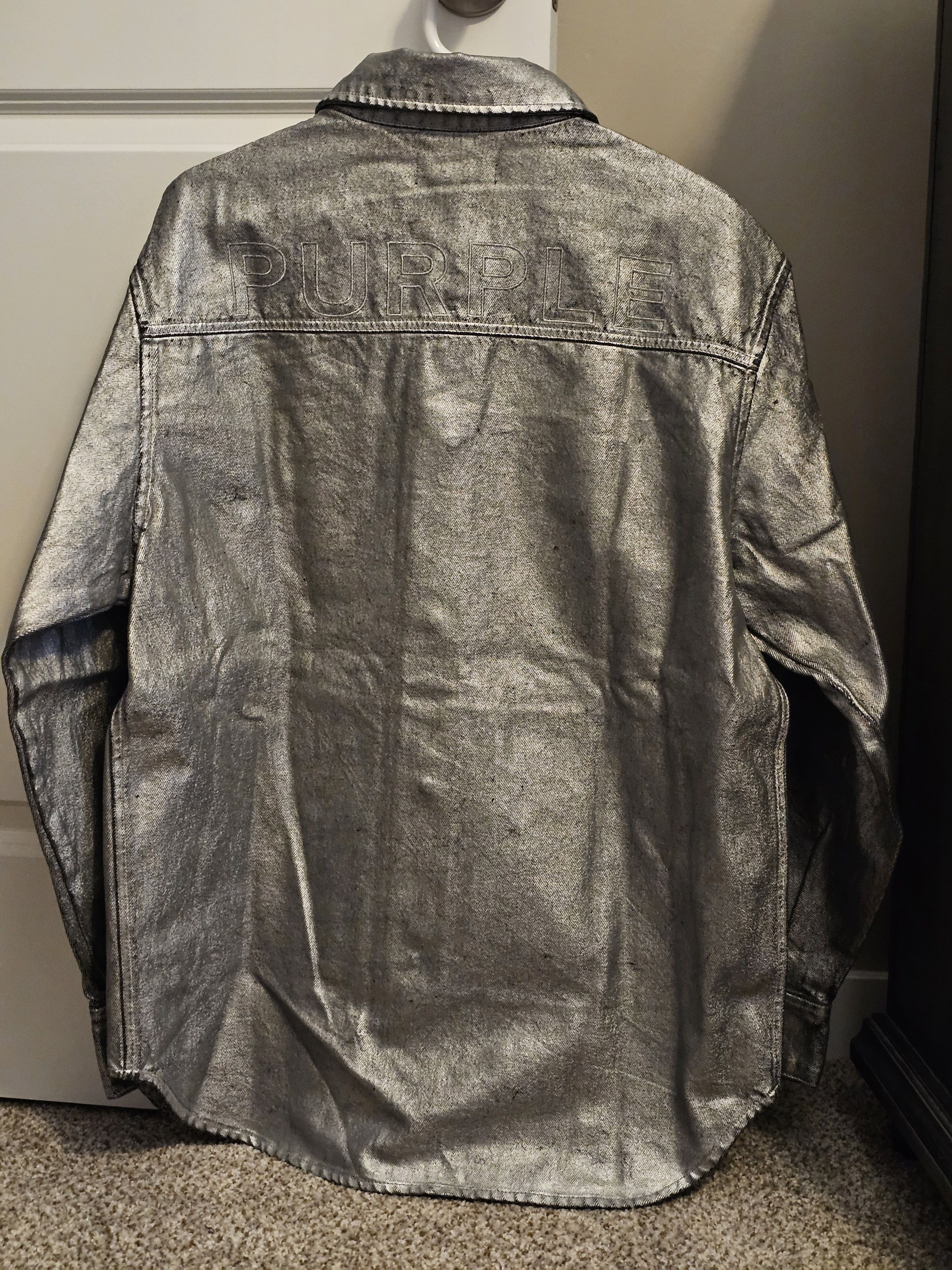 Purple Brand Purple Mens oversized Buttondown Long-sleeve Shirt Size US M / EU 48-50 / 2 - 4 Thumbnail