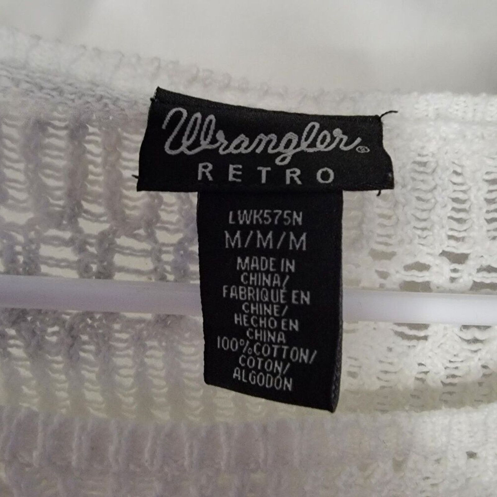 Wrangler Wrangler Retro Knit Sweater Long Sleeve White - Size Medium Size M / US 6-8 / IT 42-44 - 3 Thumbnail
