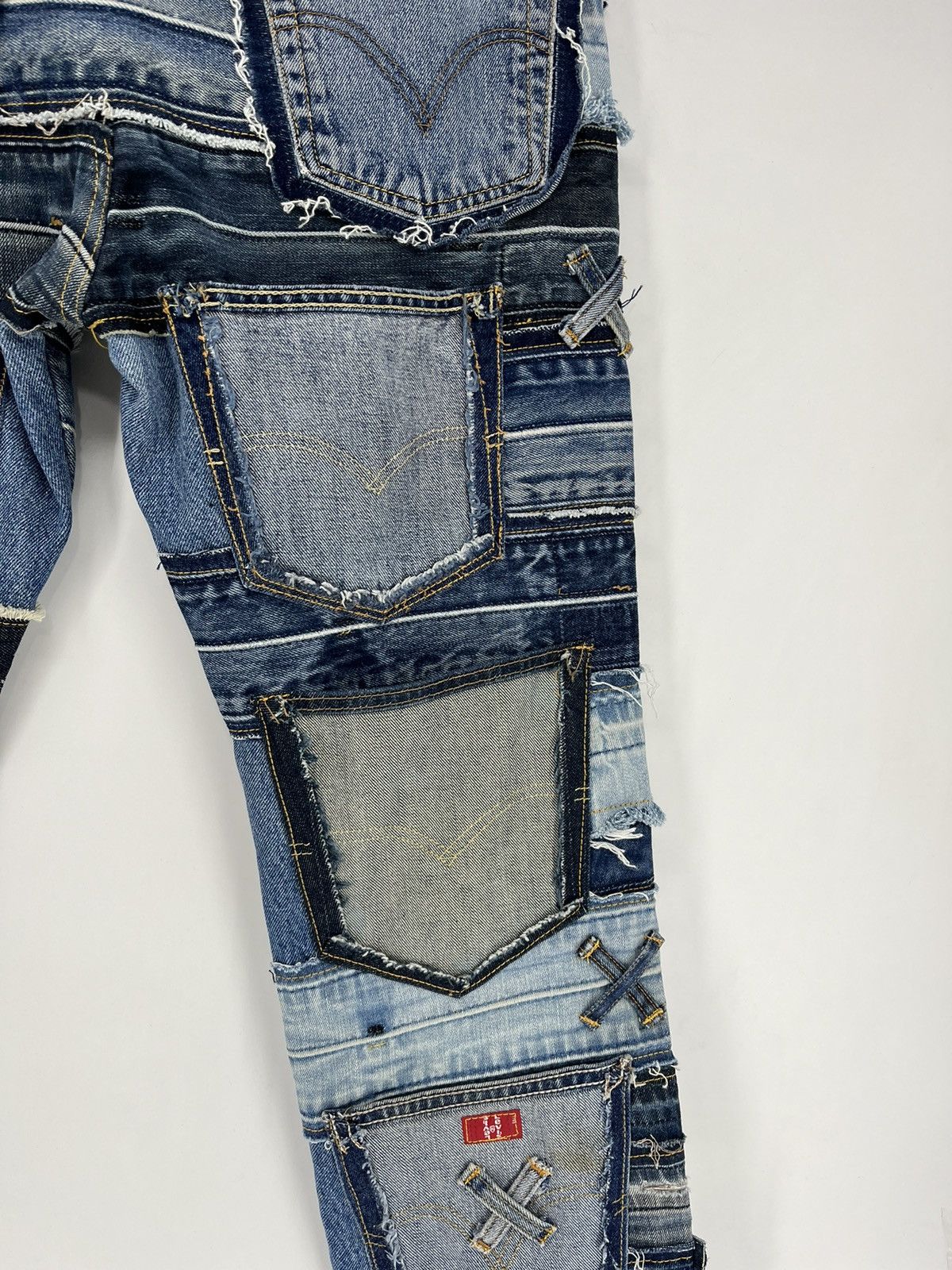 Levi's 90s Levi’s 501 Patchwork Multipocket Denim Custom Jeans USA Size US 34 / EU 50 - 14 Thumbnail