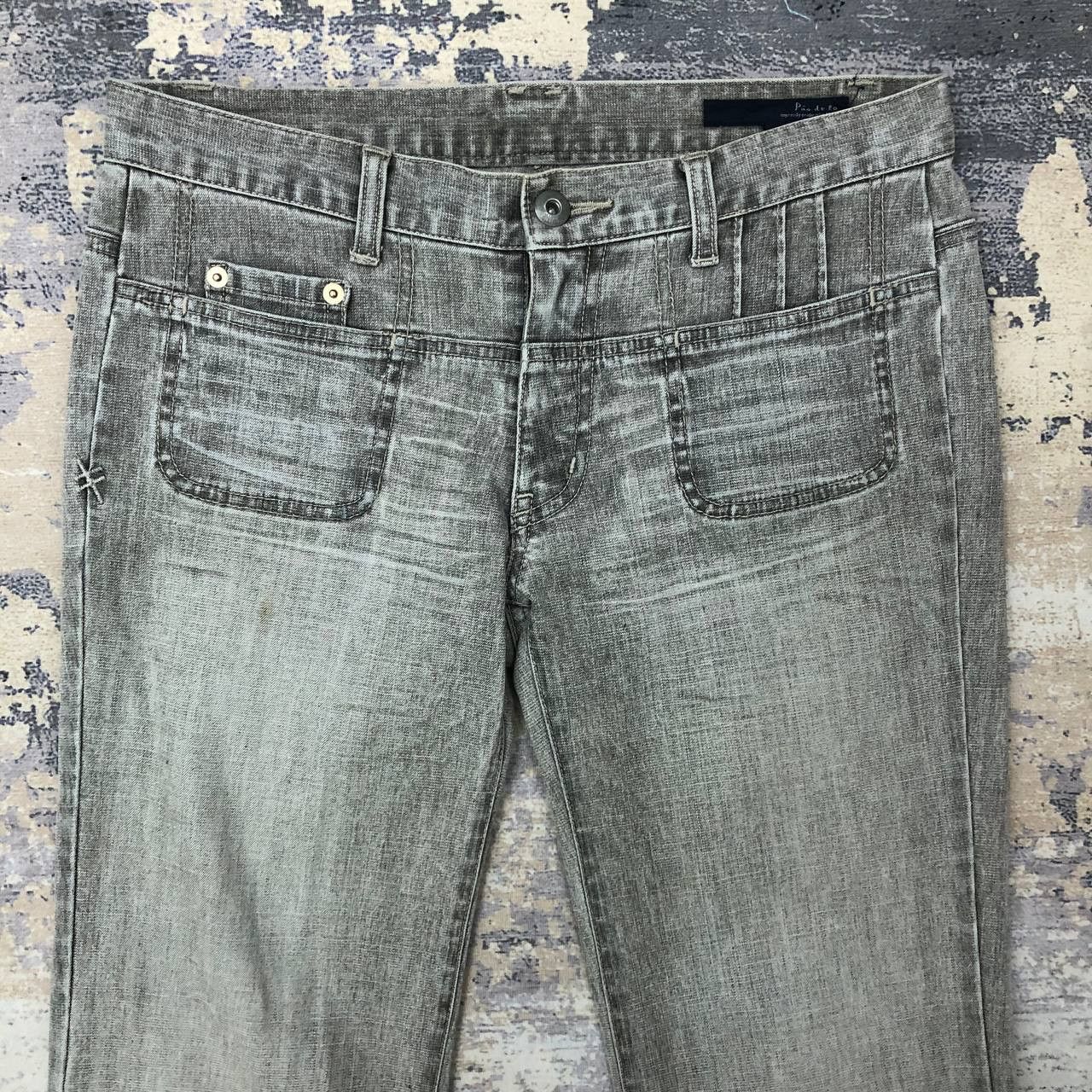 Designer P157 PAO DE LO VTG FLARED JEANS Size 31" - 3 Thumbnail