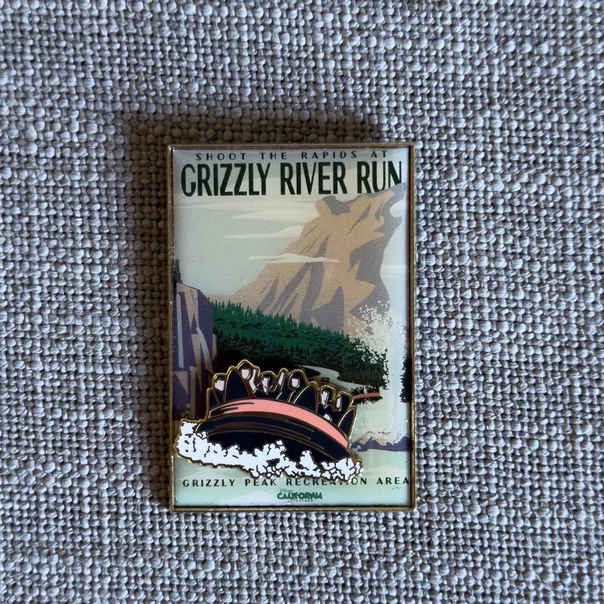 Disney WDI Disneyland Attraction Poster Grizzly River Run 3D Pin LE Size ONE SIZE - 4 Thumbnail