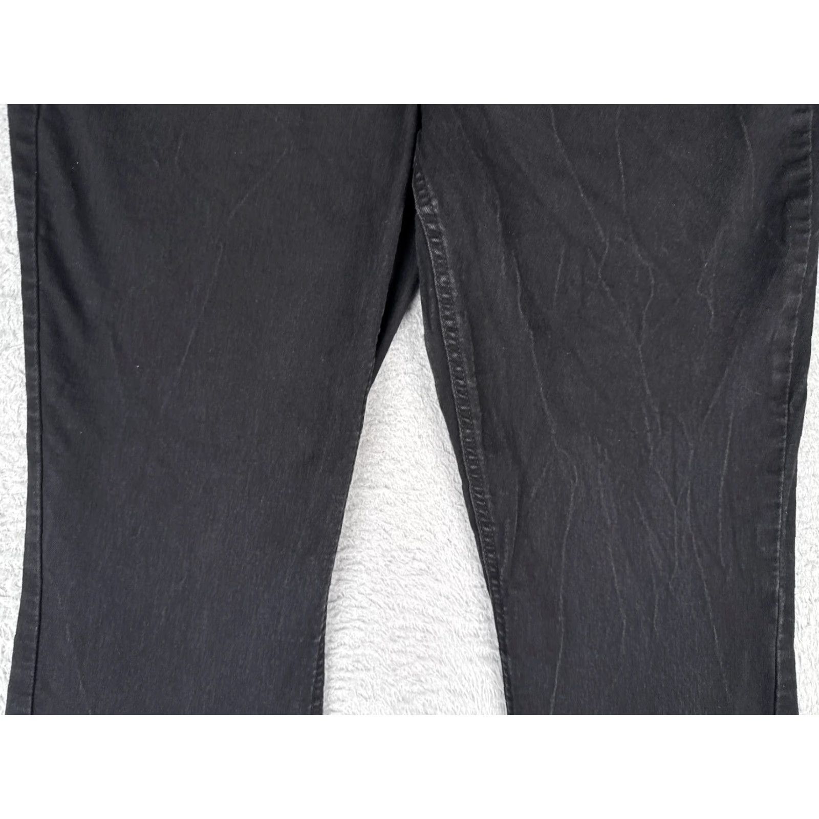 Lee Lee Riders Jeans Womens 14 Black Midrise Bootcut Stretch Denim Pants Casual Size 36" / US 14 / IT 50 - 3 Thumbnail