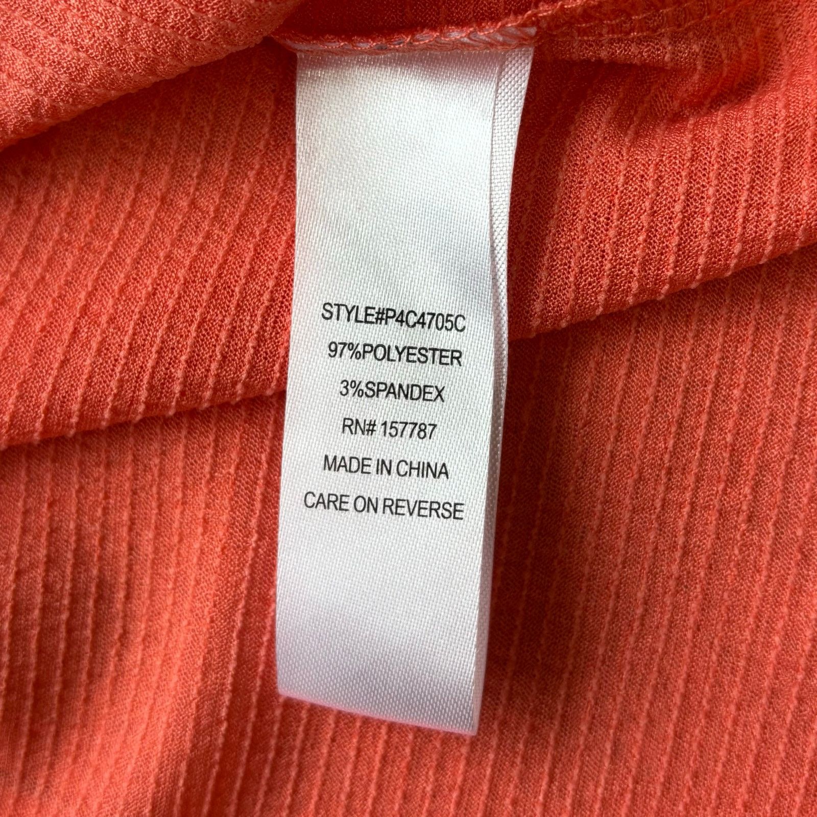 Other Inner Circle Coral Asymmetrical Blouse 1X Cutout Stretch Top Size XL / US 12-14 / IT 48-50 - 9 Thumbnail