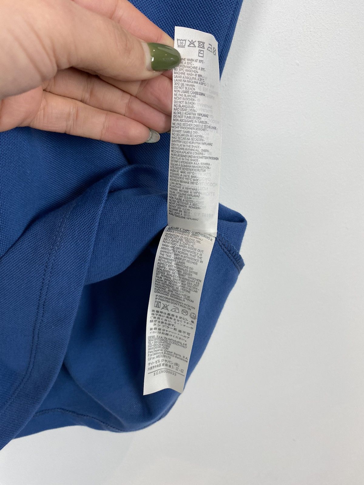 Diesel NEW Diesel T-Yahei Short Sleeve Polo Shirt Size XL Blue Top Size US XL / EU 56 / 4 - 7 Thumbnail