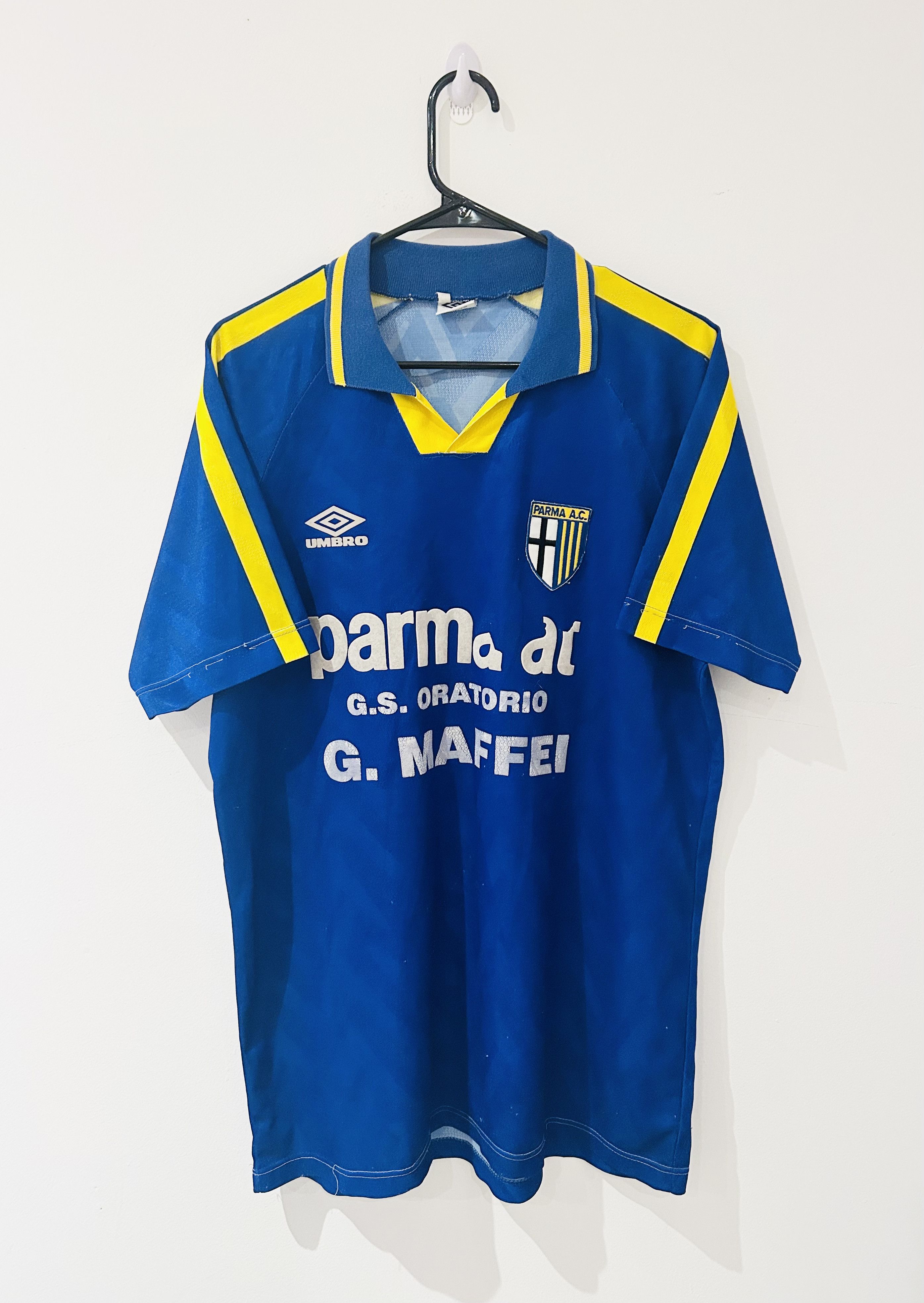 Umbro Parma Calcio 1992/93 3rd Match Worn #17 Size US XL / EU 56 / 4 - 1 Thumbnail