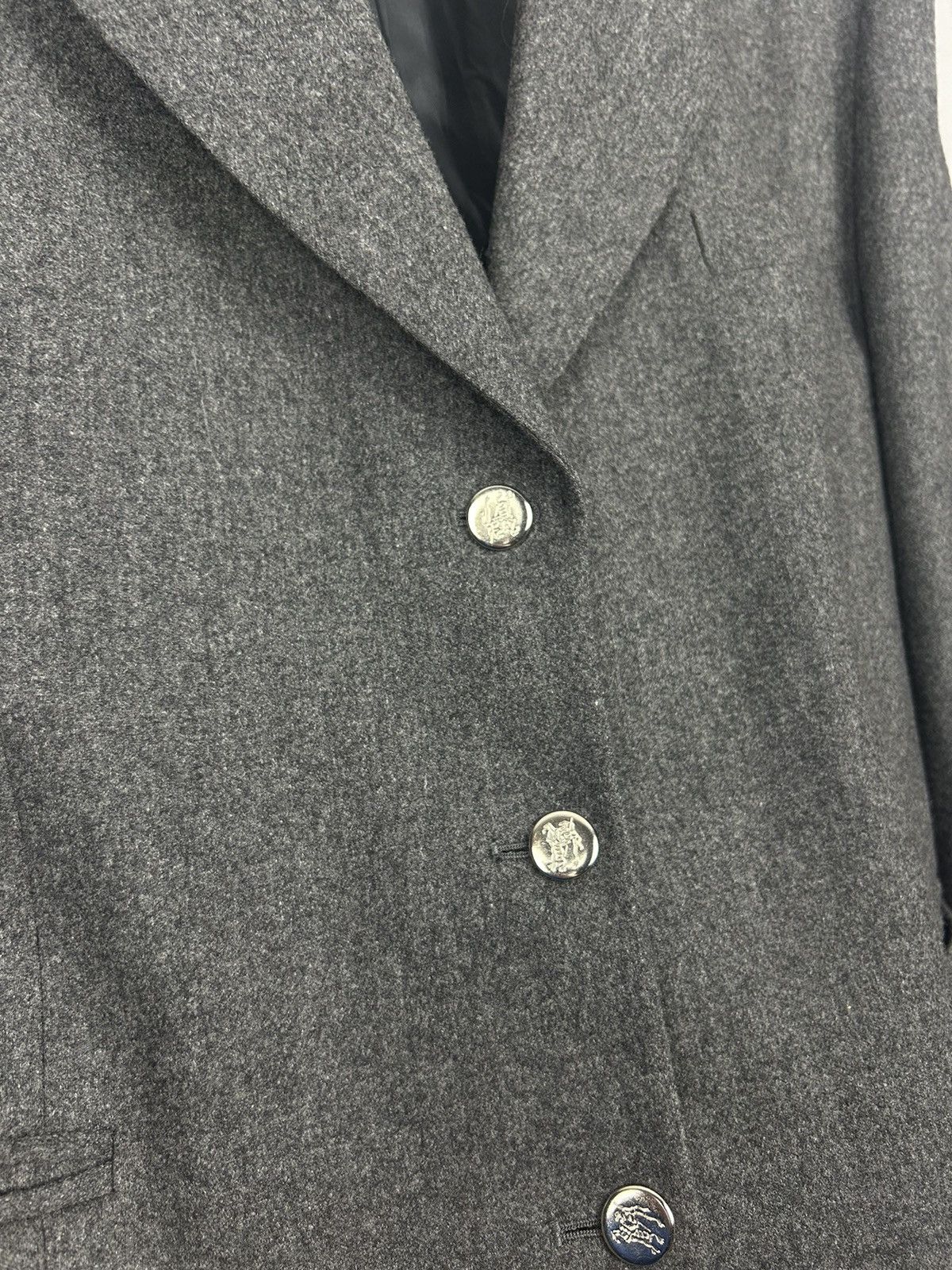Burberry Burberry Women’s Grey Wool Blazer Made in England Vintage Size L / US 10 / IT 46 - 7 Thumbnail