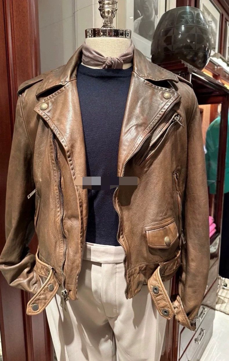 RRL Ralph Lauren RRL Ralph Lauren Italian Lockleaf leather men's motorcycle Size US XL / EU 56 / 4 - 2 Thumbnail
