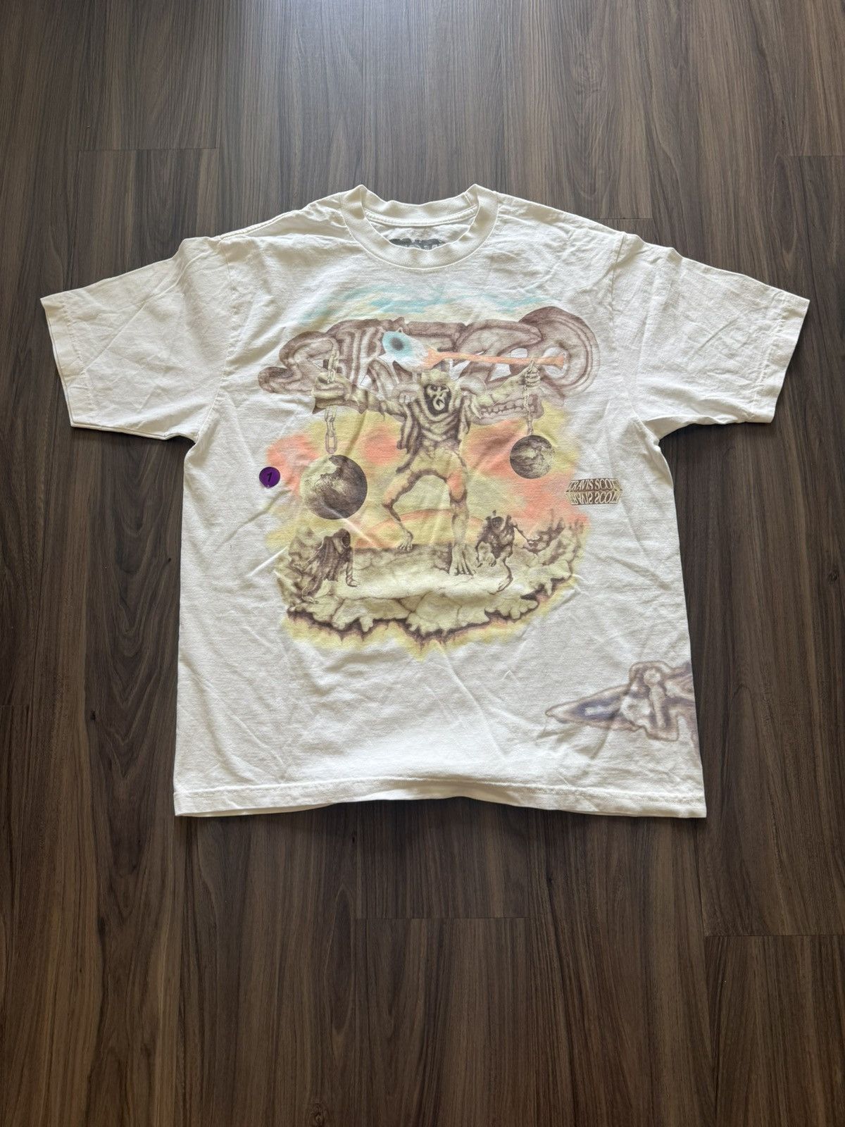 Travis Scott Travis Scott Utopia Tour T-Shirt Cream Graphic Tee Size L Size US L / EU 52-54 / 3 - 1 Thumbnail