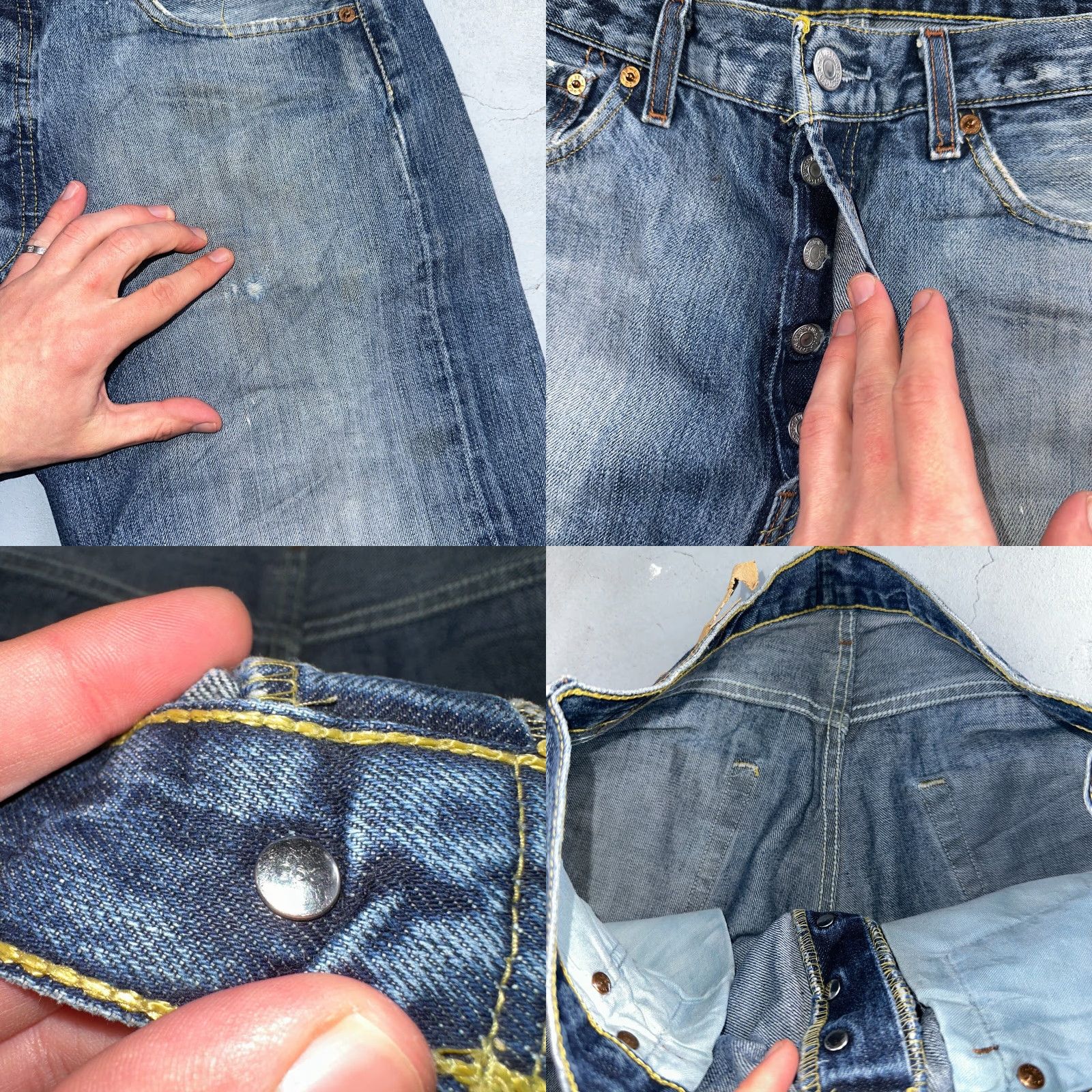 Levi's VINTAGE Levi's 501 Jeans Straight Men Jeans Blue 33x34 90s Modern Classic Regular Mens Size US 33 - 8 Thumbnail