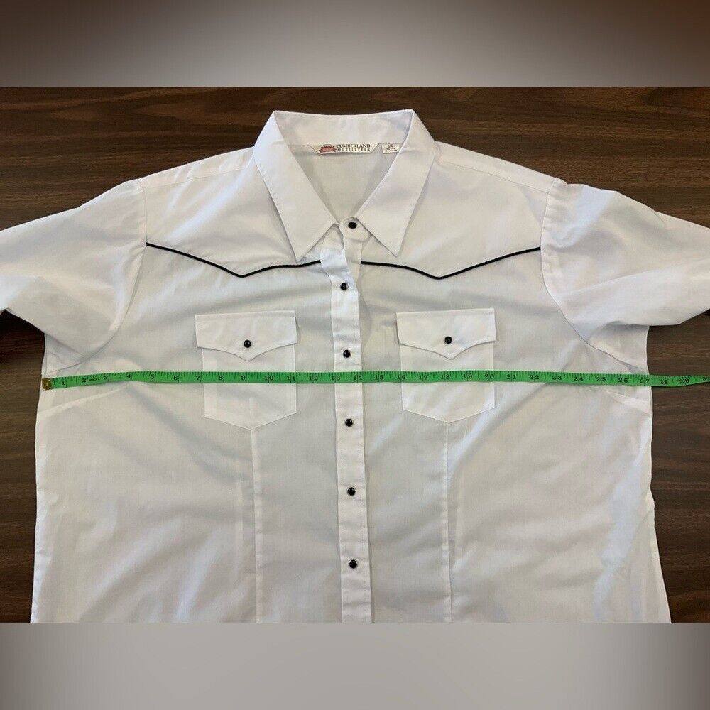 Western Rise CUMBERLAND OUTFITTERS White Western Yoke Rodeo Black Pearl Size US XXL / EU 58 / 5 - 4 Thumbnail