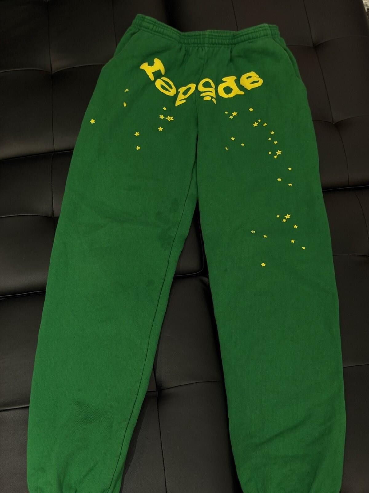 Sp5der Size S - Sp5der Green Sweatpants Spider Authentic (STAINS) Size US 30 / EU 46 - 8 Thumbnail