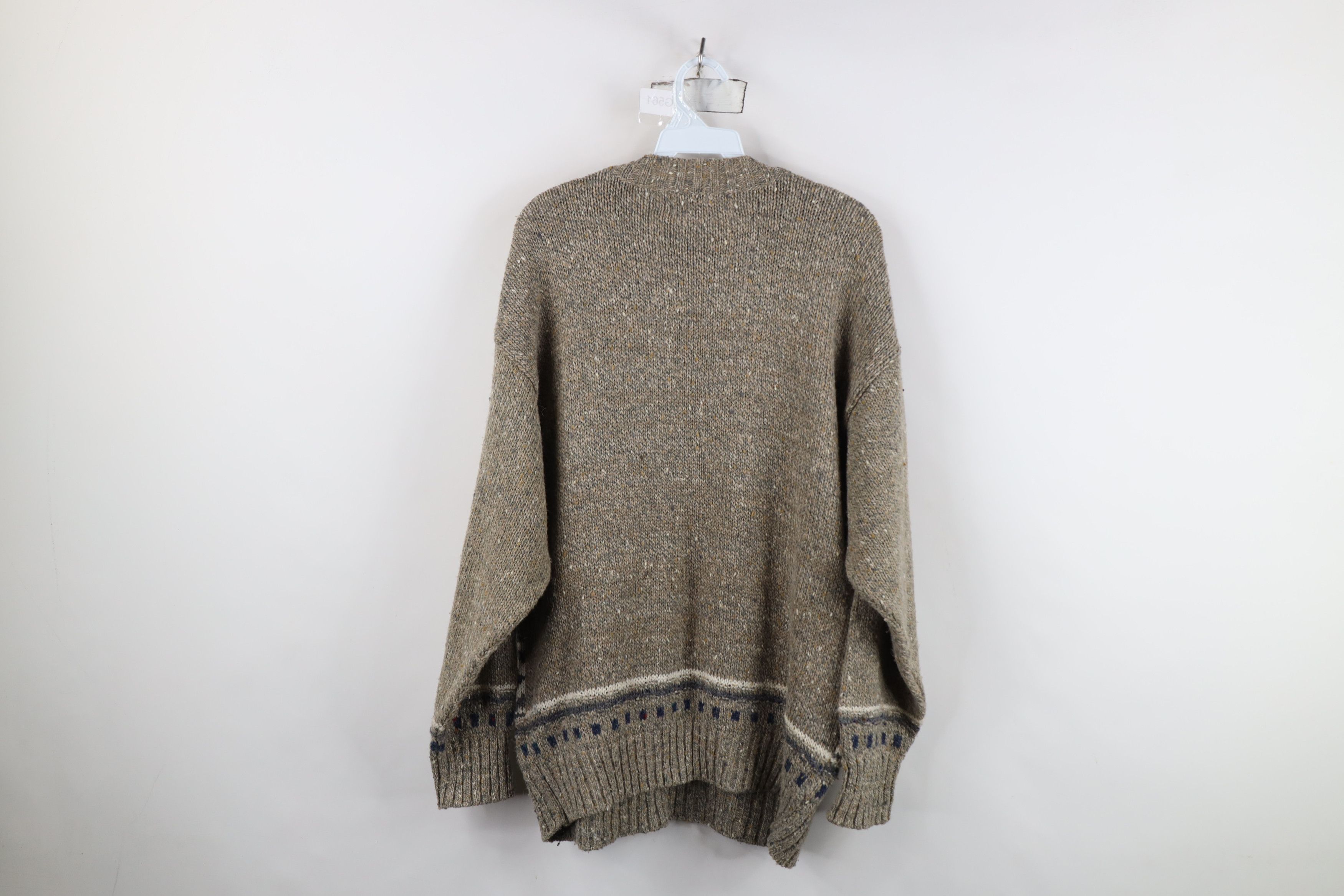 Vintage Vintage 90s Streetwear Southwestern Fair Isle Knit Sweater Size L / US 10 / IT 46 - 10 Thumbnail