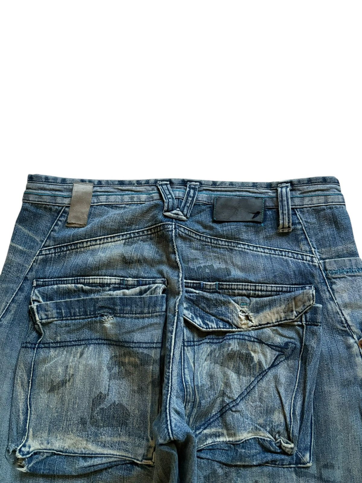 Japanese Brand Vintage Japanese Brand Mud Wash Distressed Baggy Jeans Size US 31 - 8 Thumbnail