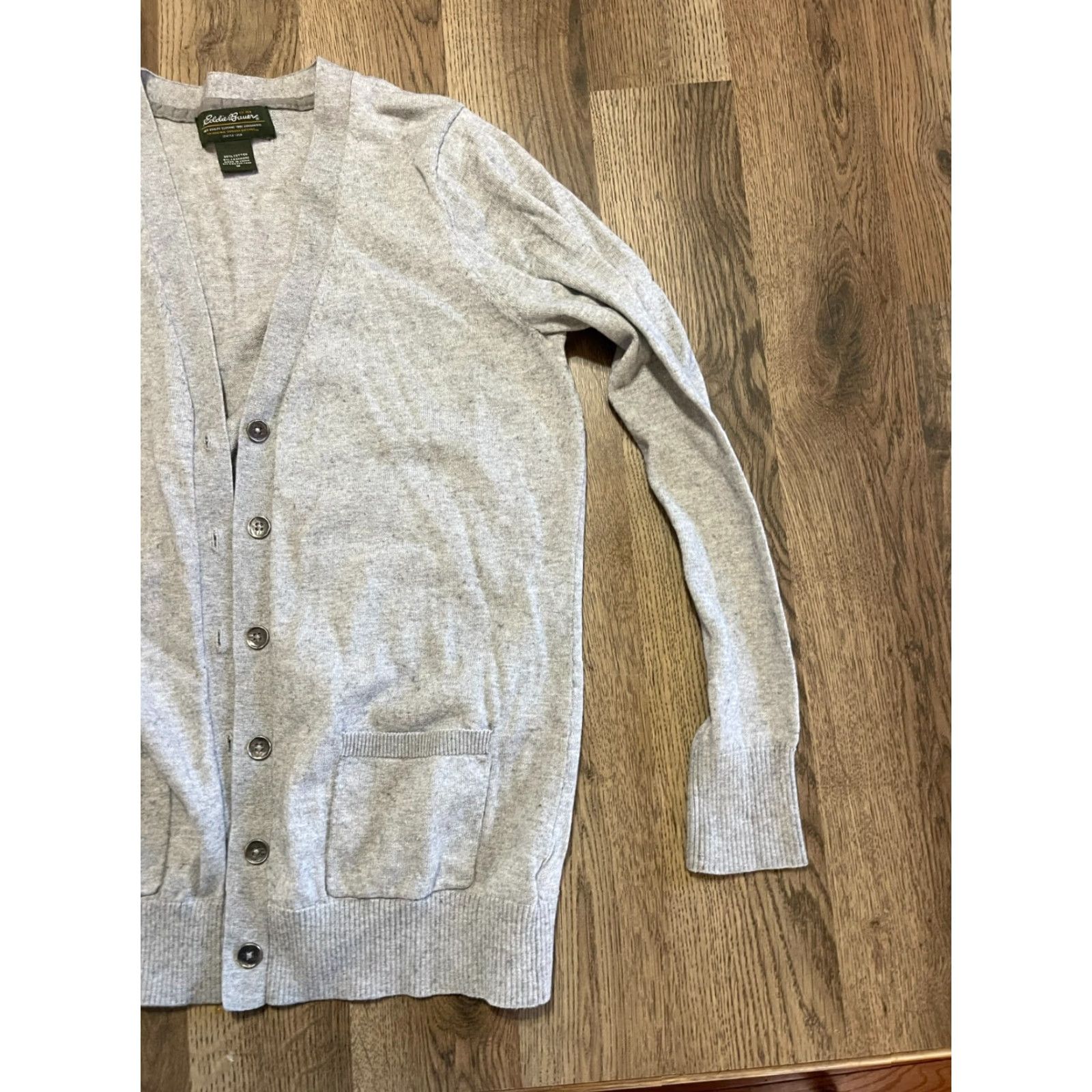Eddie Bauer Eddie Bauer Cardigan Sweater, Women's Size M, Gray, Button Pockets, Regular Fit Size M / US 6-8 / IT 42-44 - 4 Thumbnail