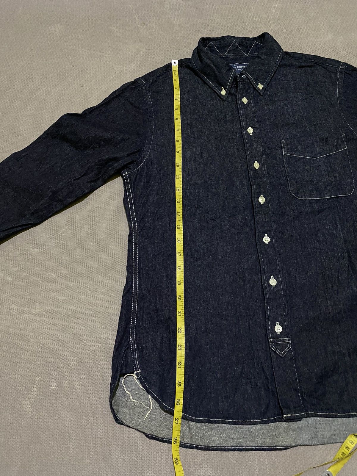 20471120 × Japanese Brand Duffer denim blue indigo long shirt Size US L / EU 52-54 / 3 - 10 Thumbnail