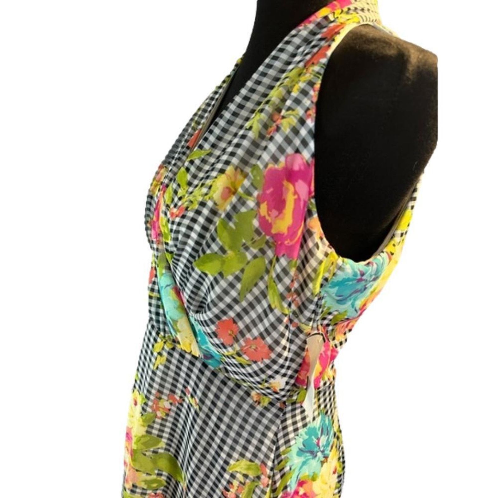 Designer Chic Floral Halter Dress - Size M Size M / US 6-8 / IT 42-44 - 3 Thumbnail