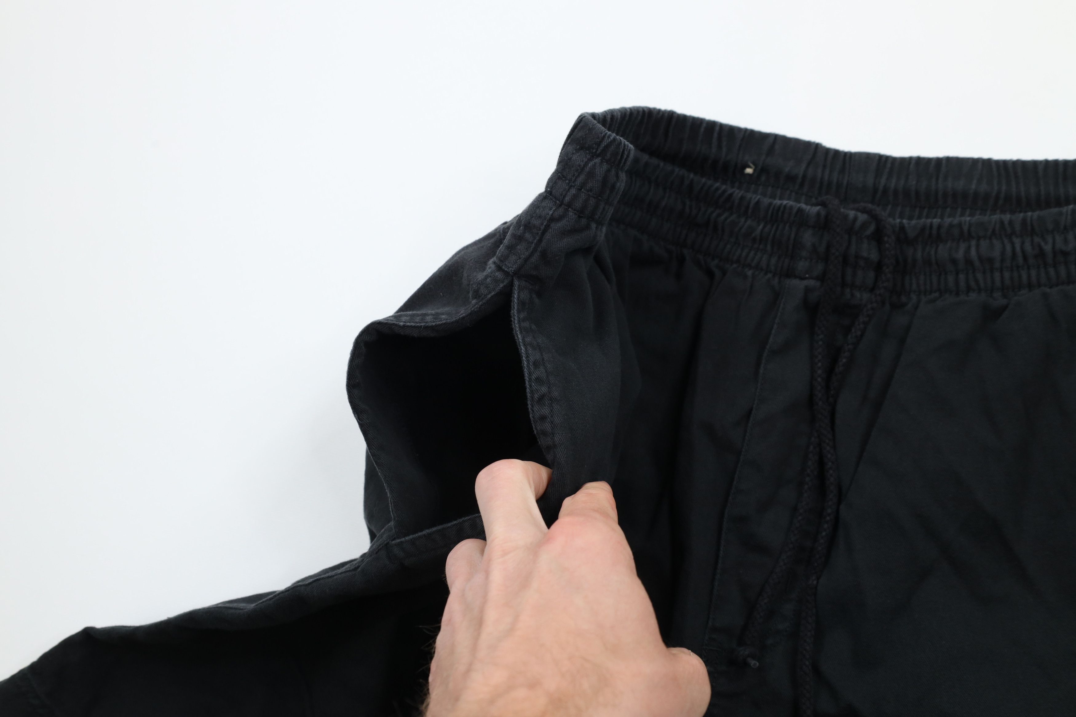 Vintage Vintage 90s Streetwear Blank Above Knee Shorts Black Cotton Size US 32 / EU 48 - 5 Thumbnail