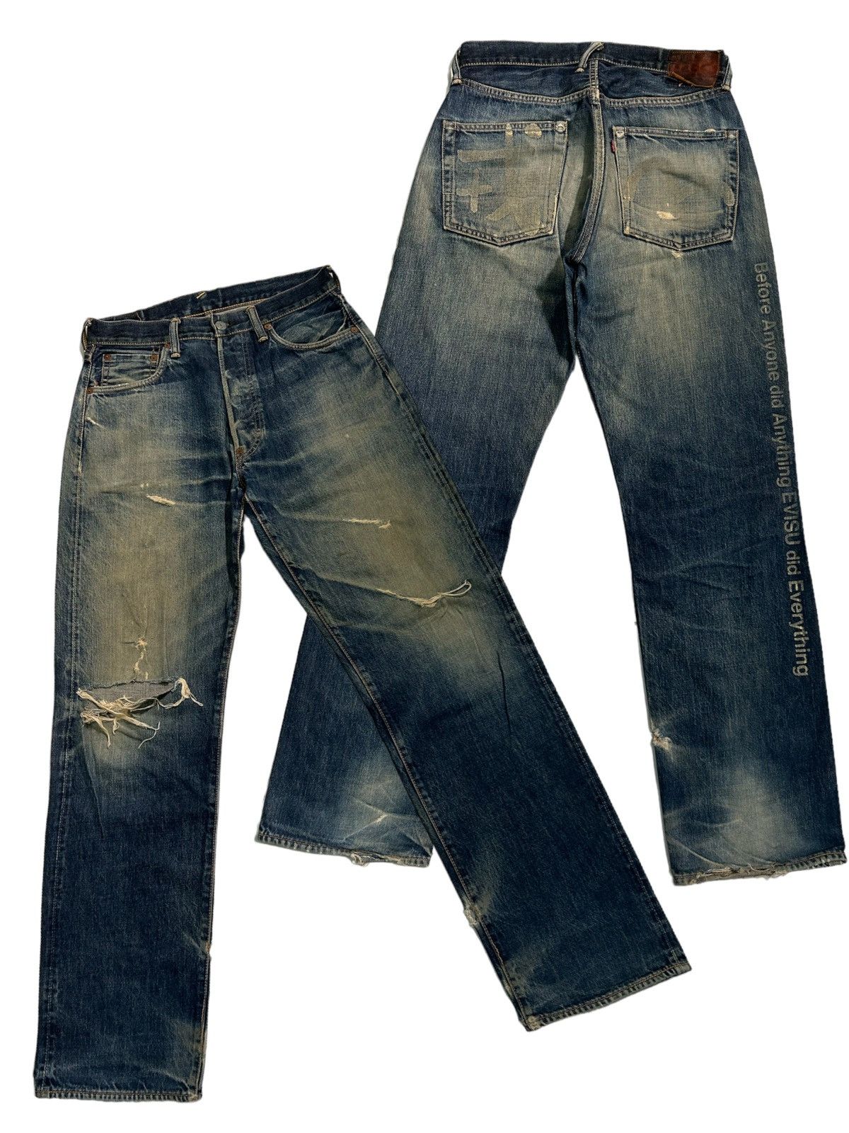Evisu × Japanese Brand Vtg Evisu Selvedge disteressed denim☠️🎌 Size US 30 / EU 46 - 1 Thumbnail