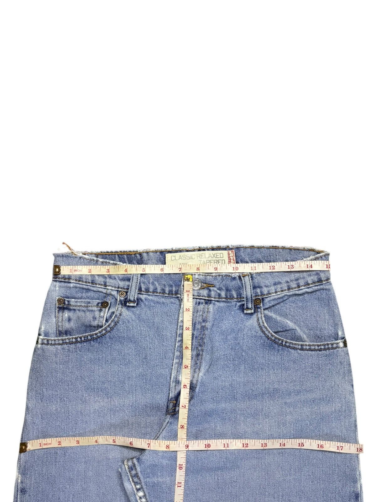 Levi's Vintage 90s Levis 550 Relaxed Fit Blue Wash Distressed Jeans Size US 30 / EU 46 - 13 Thumbnail