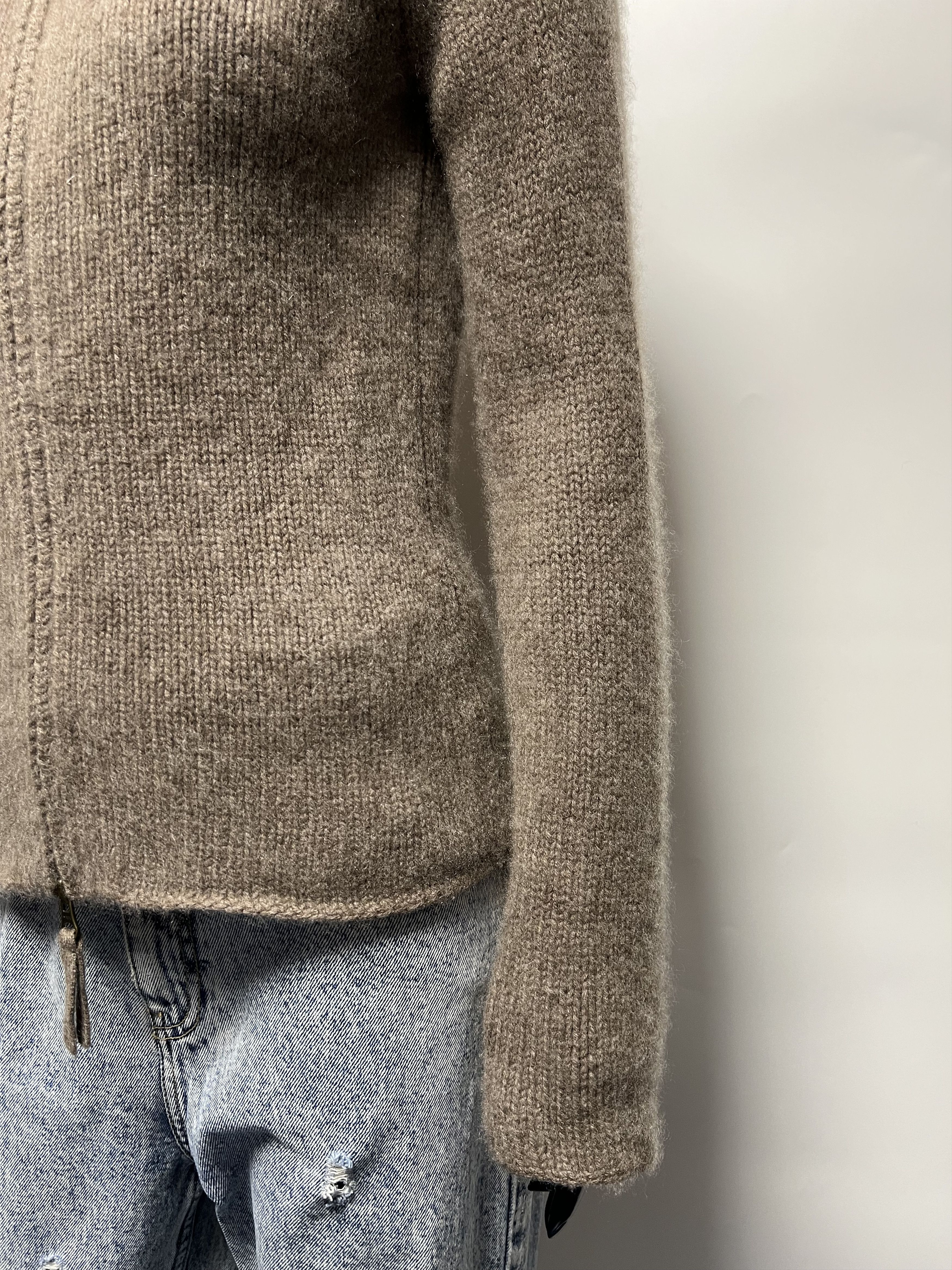 Other 100% Cashmere Women’s Knit Full Zip Sweater Real Fur Trim Size S / US 4 / IT 40 - 7 Thumbnail
