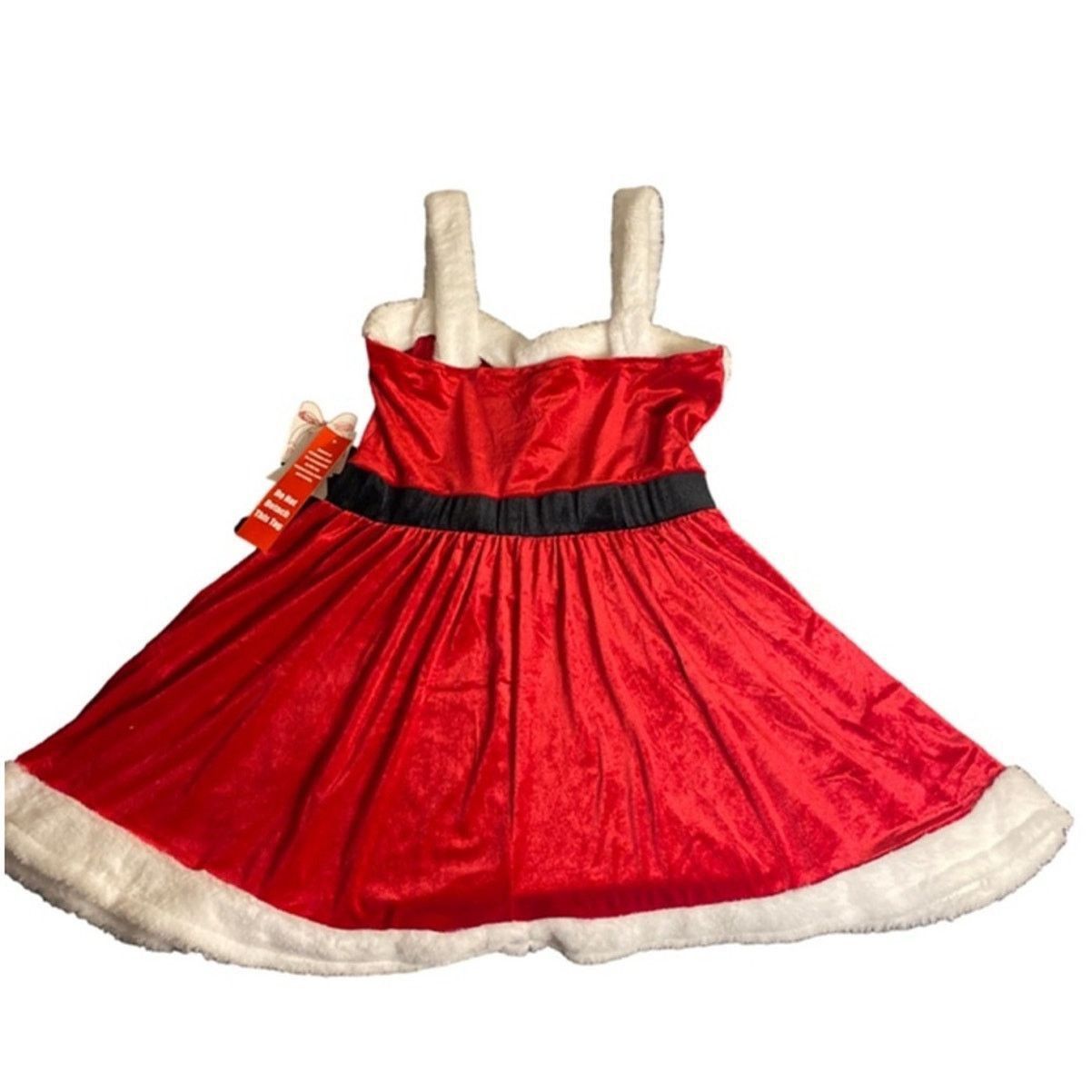 Other Santa Baby Christmas Velvet Faux Fur Holiday Dress Eyeshadow Size XL / US 12-14 / IT 48-50 - 8 Thumbnail