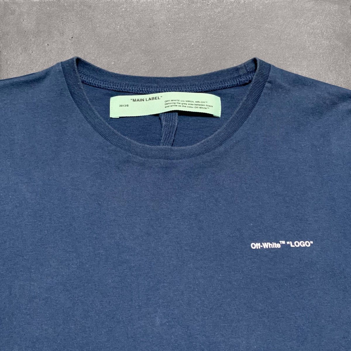 Off-White Off White Medium Logo Blue Tee Virgil Abloh Size US M / EU 48-50 / 2 - 3 Thumbnail