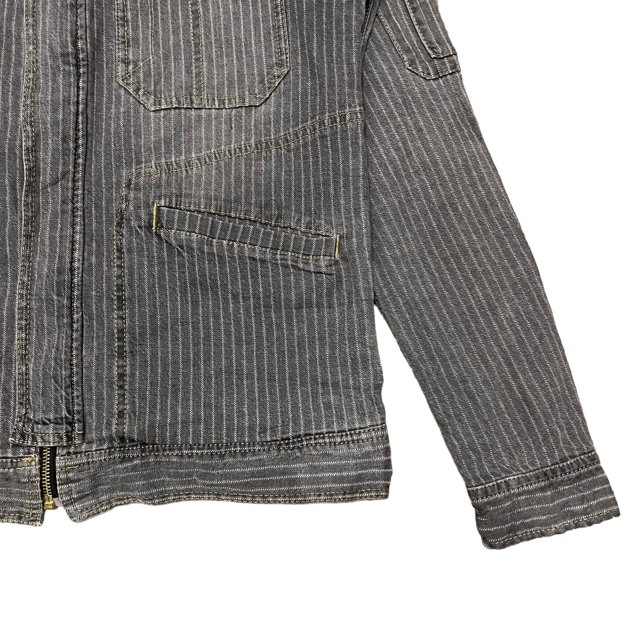 Japanese Brand Vintage Dogman Workwear Hickory Stripe Jacket Size US L / EU 52-54 / 3 - 4 Thumbnail