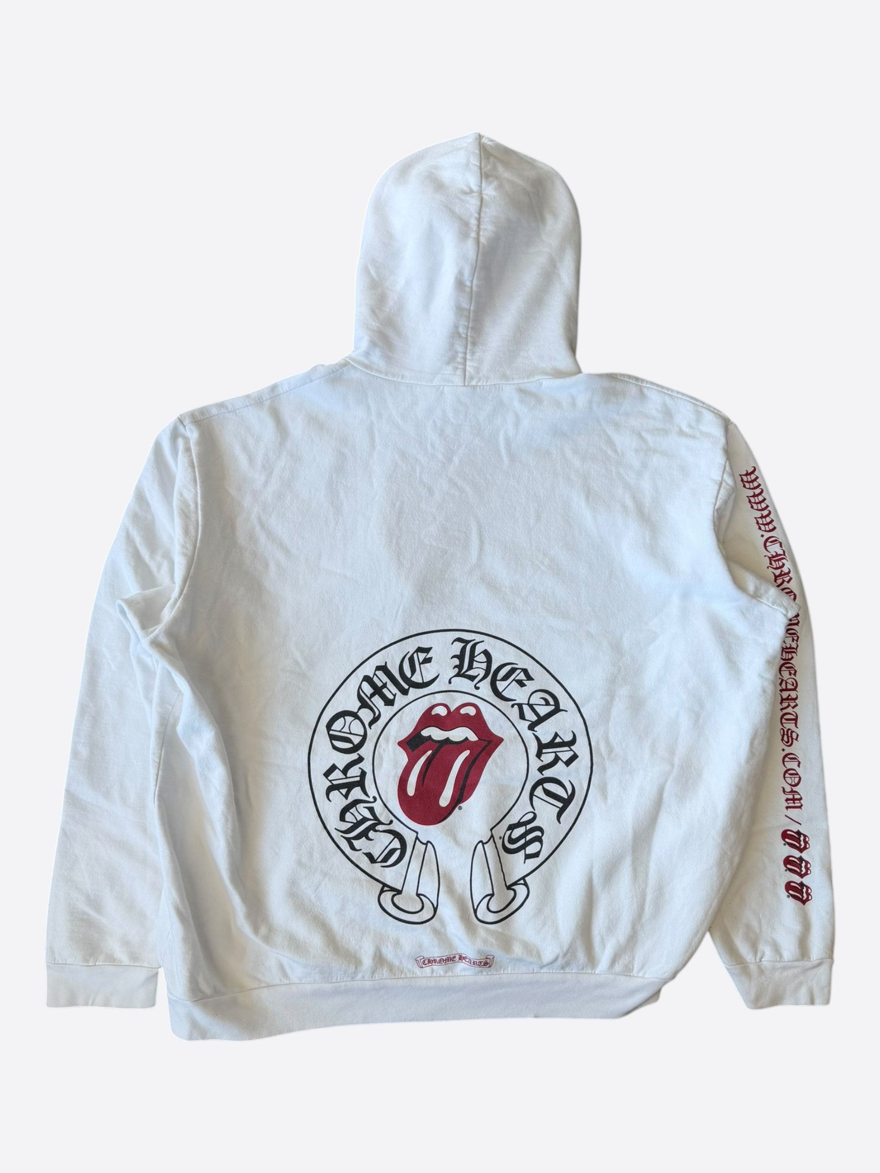 Chrome Hearts Rolling Stones White & Red Horseshoe Logo Hoodie Size US XXL / EU 58 / 5 - 2 Thumbnail