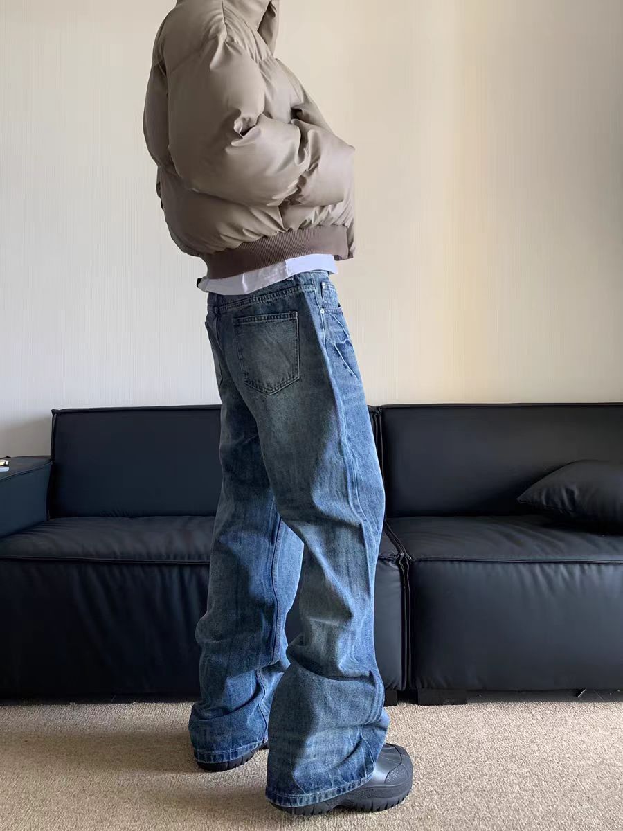 Japanese Brand × Jean Street Hip Hop Washed Straight Leg Micro Flare Jeans Size US 30 / EU 46 - 2 Thumbnail