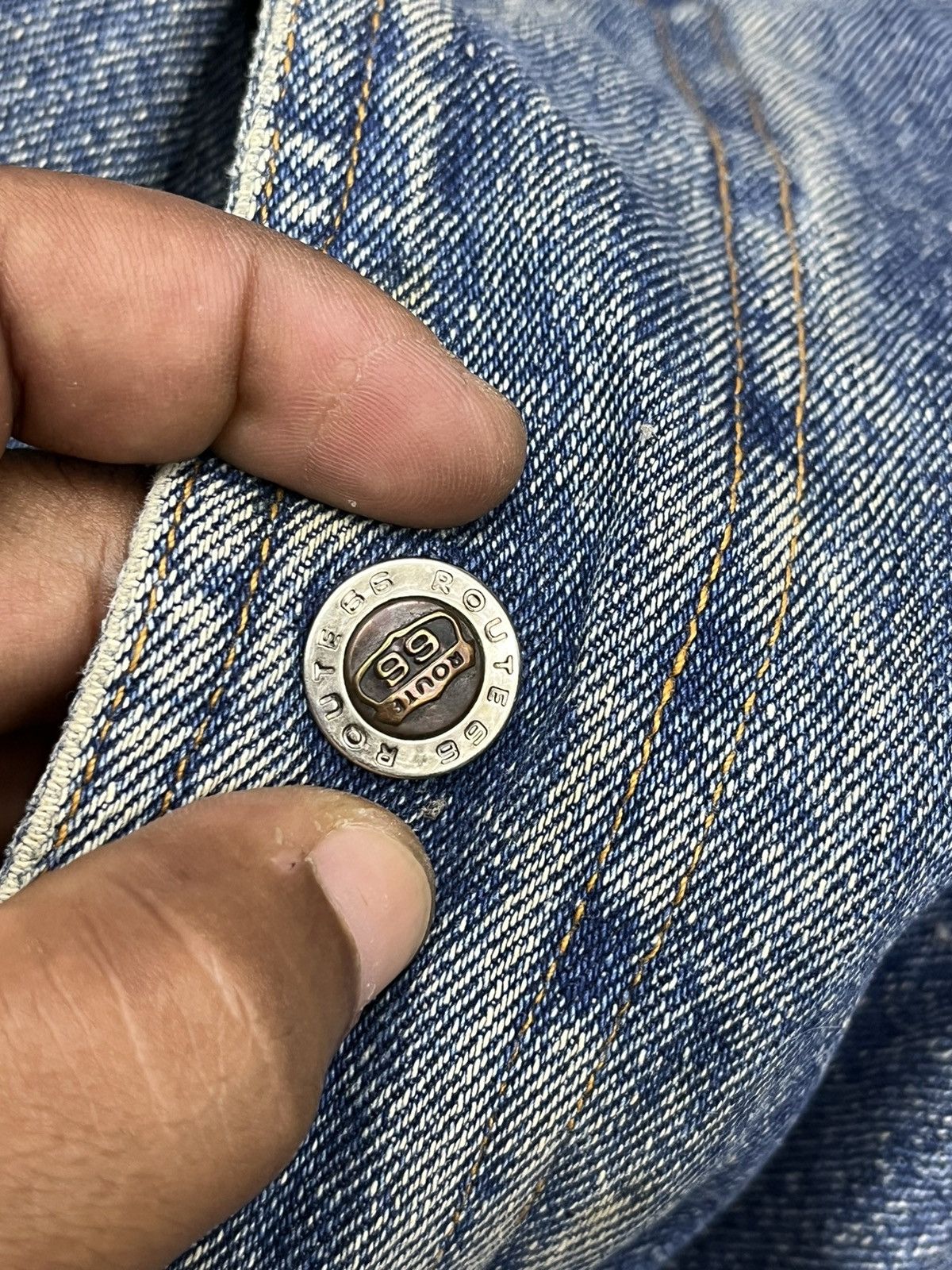 Route 66 × Vintage STEALS🔥VTG 90s ROUTE 66 QUILTED LINE DENIM BOMB JACKET Size US M / EU 48-50 / 2 - 9 Thumbnail
