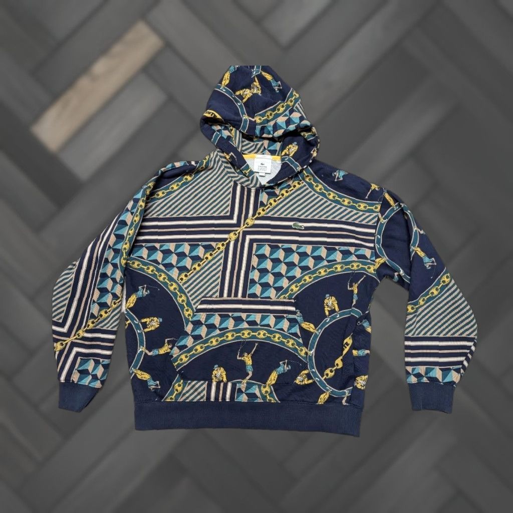 Lacoste LACOSTE hoodie SCARF-PRINT all-over L unisex TENNIS chain LIVE Shirt Adults L Multicolor Mens Womens Size US L / EU 52-54 / 3 - 1 Thumbnail
