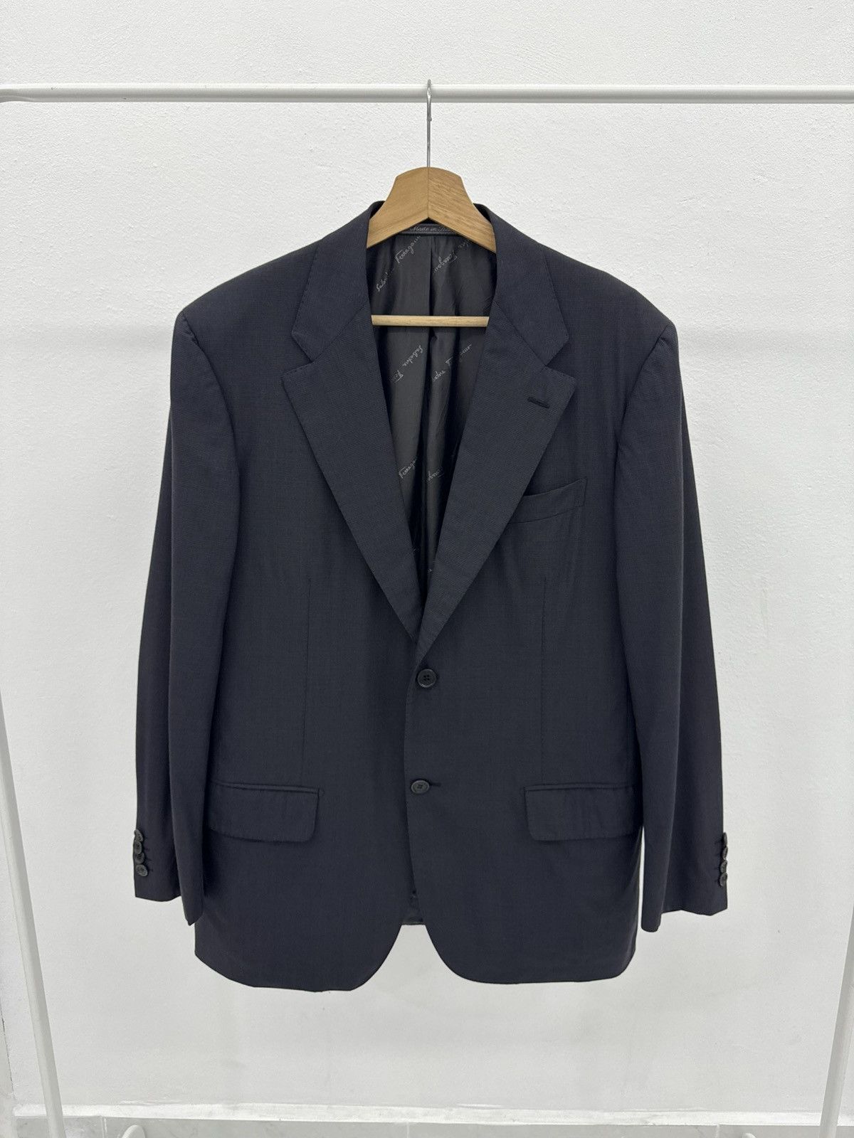 Salvatore Ferragamo Salvatore Ferragamo Virgin Wool Luxury Blazer Jacket Size 50R - 1 Thumbnail
