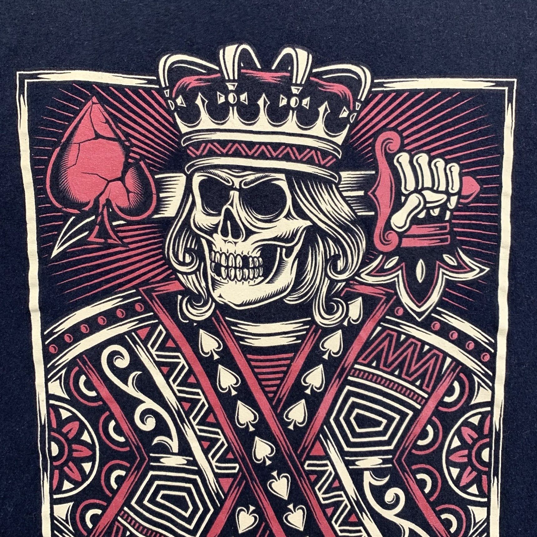 Vintage DOM MEN Short Sleeve T Shirt Black Crew Neck Jack of Hearts Logo 2020s Art Biker Rocker Men M Size US M / EU 48-50 / 2 - 3 Thumbnail