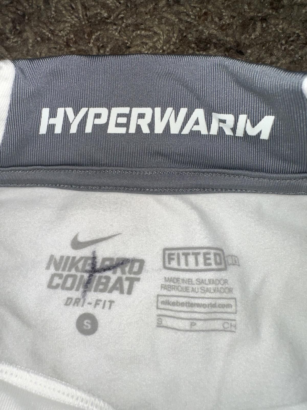 Nike Nike Pro Combat Hyperwarm Fitted Dri Fit Long Sleeve T-Shirt Size US S / EU 44-46 / 1 - 2 Thumbnail